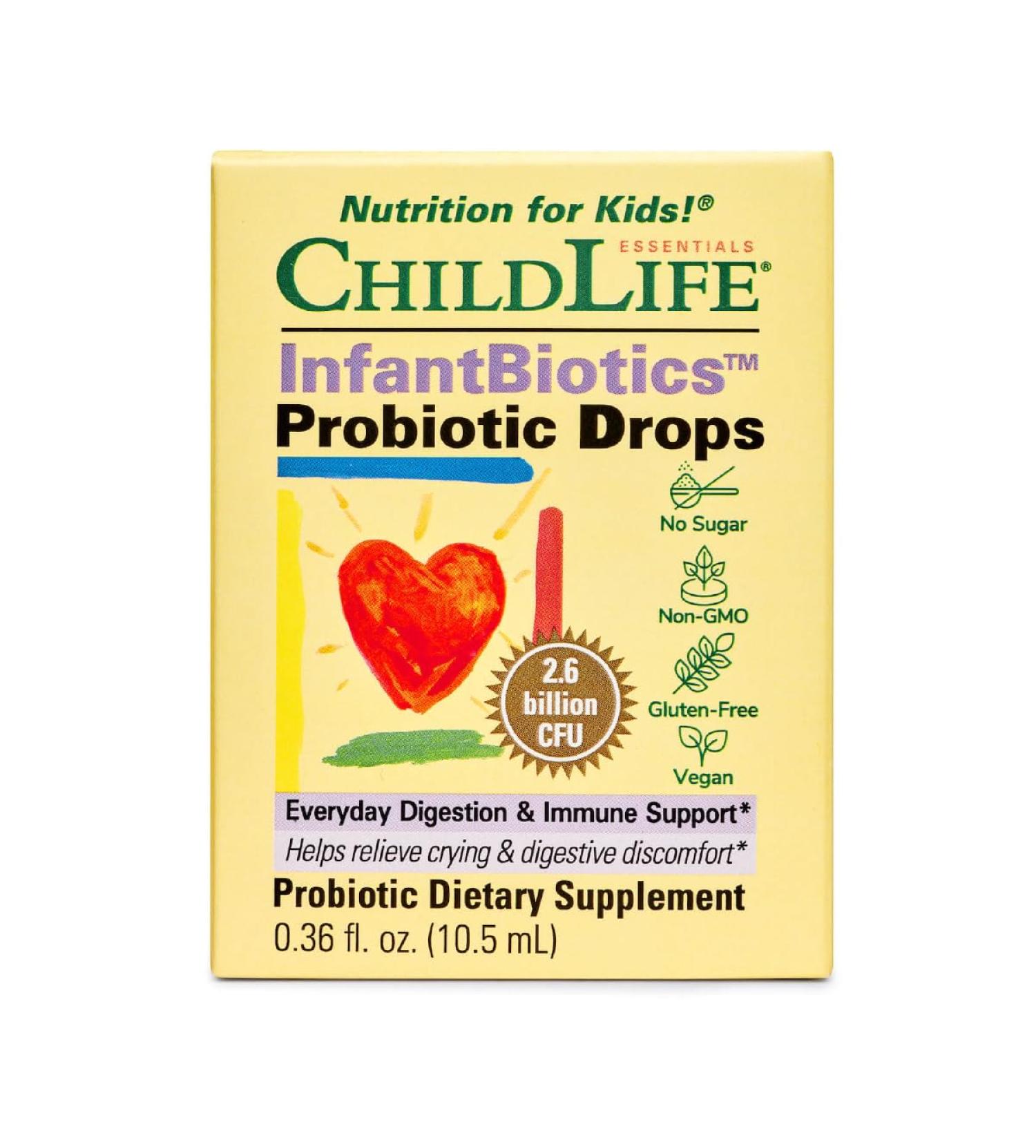Buy CHILDLIFE ESSENTIALS InfantBiotics - Vegan Baby Probiotic Drops for Constipation & Gas Relief | Infant & Toddler Gastrointestinal Health - 0.36 Fl Oz - Buy Online on GoSupps.com