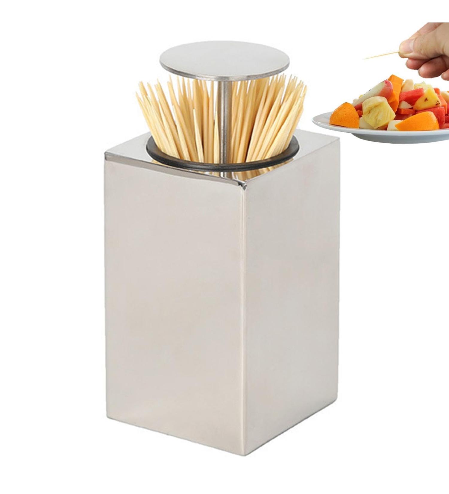 Gohemsun Toothpick Holder Dispenser - Press Dispenser Container for Home Bars Cafes | International Shipping Available - Buy Online on GoSupps.com