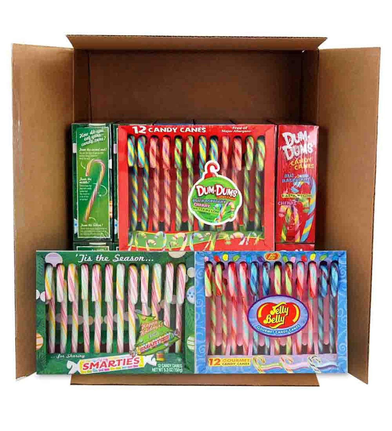 Candy Cane Mixed Pack - Dum Dums, Smarties, Jelly Belly - 144 Individual Count - Buy Online on GoSupps.com