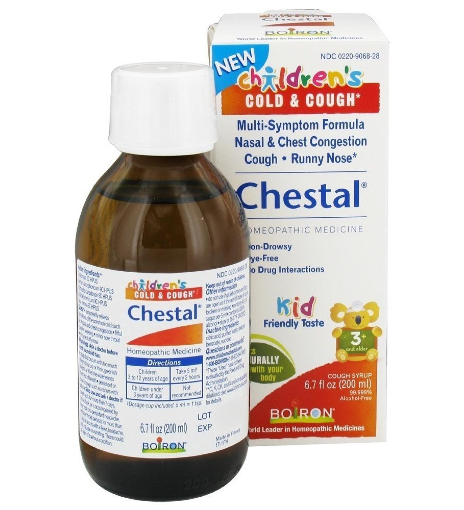Boiron Chestal Child Cold & Cough Syrup - Natural Relief for Kids - Buy Online on GoSupps.com
