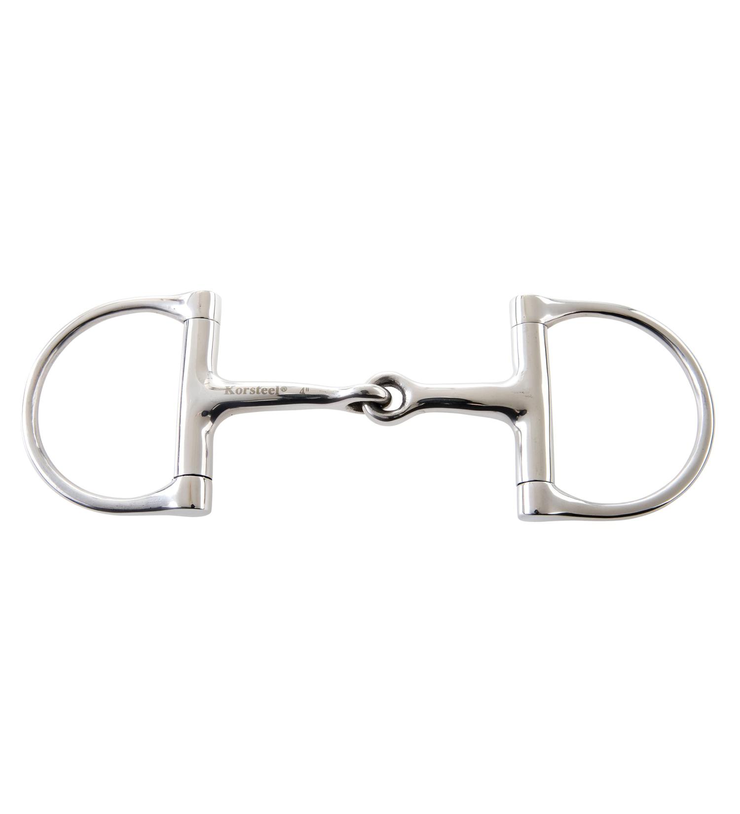 Korsteel Stainless Steel Jointed Dee Ring Snaffle Bit 5.5"