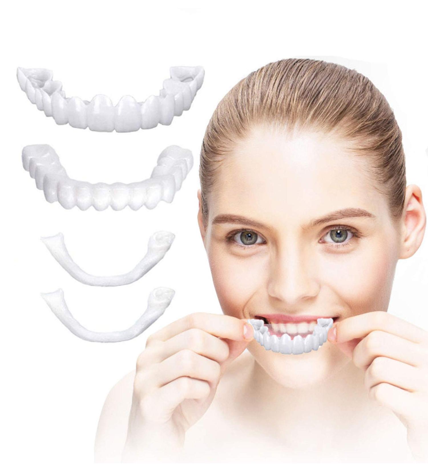 Veneer Teeth Snap On Veneers Veneers Snap On Top and Bottom for Women and Men Veneer Teeth for Perfect Smile with Box 6 Pair - Buy Online on GoSupps.com