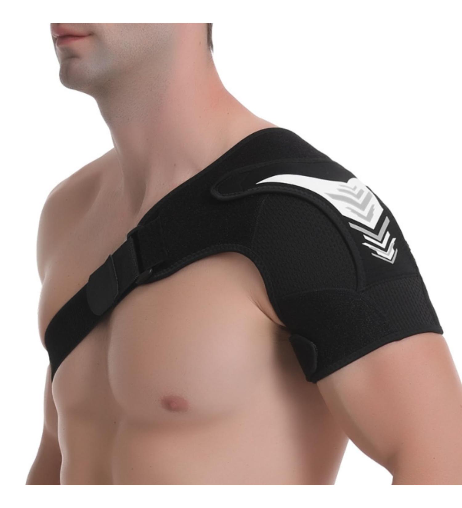 Adjustable Neoprene Shoulder Support Brace for Rotator Cuff Injury - Compression Wrap for Men & Women - Buy Online on GoSupps.com