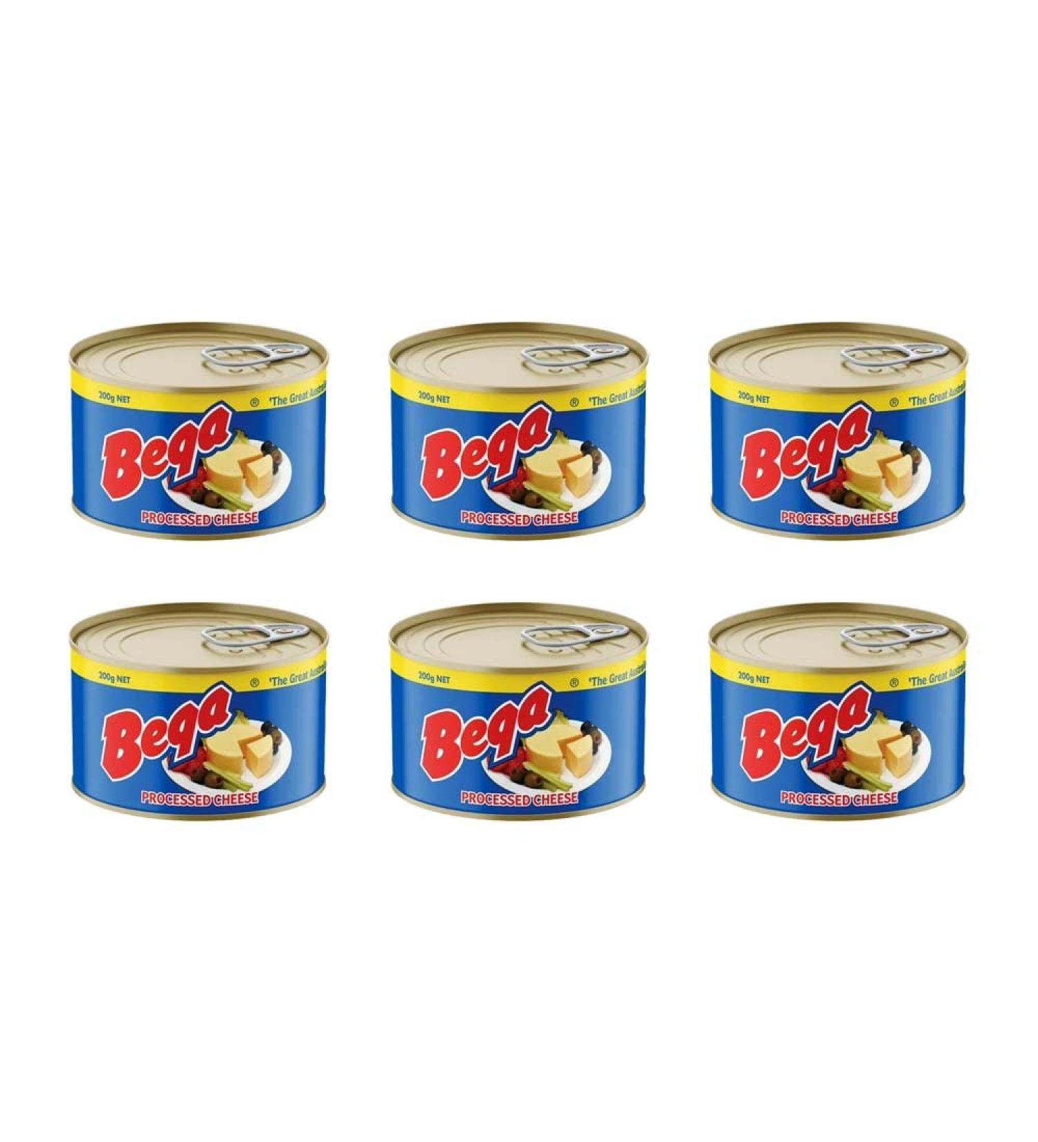 Bega Canned Cheese: Shelf Stable Processed Cheddar, 100% Real Cow Milk, Long-Term Storage Food - 6 Pack - Buy Online on GoSupps.com