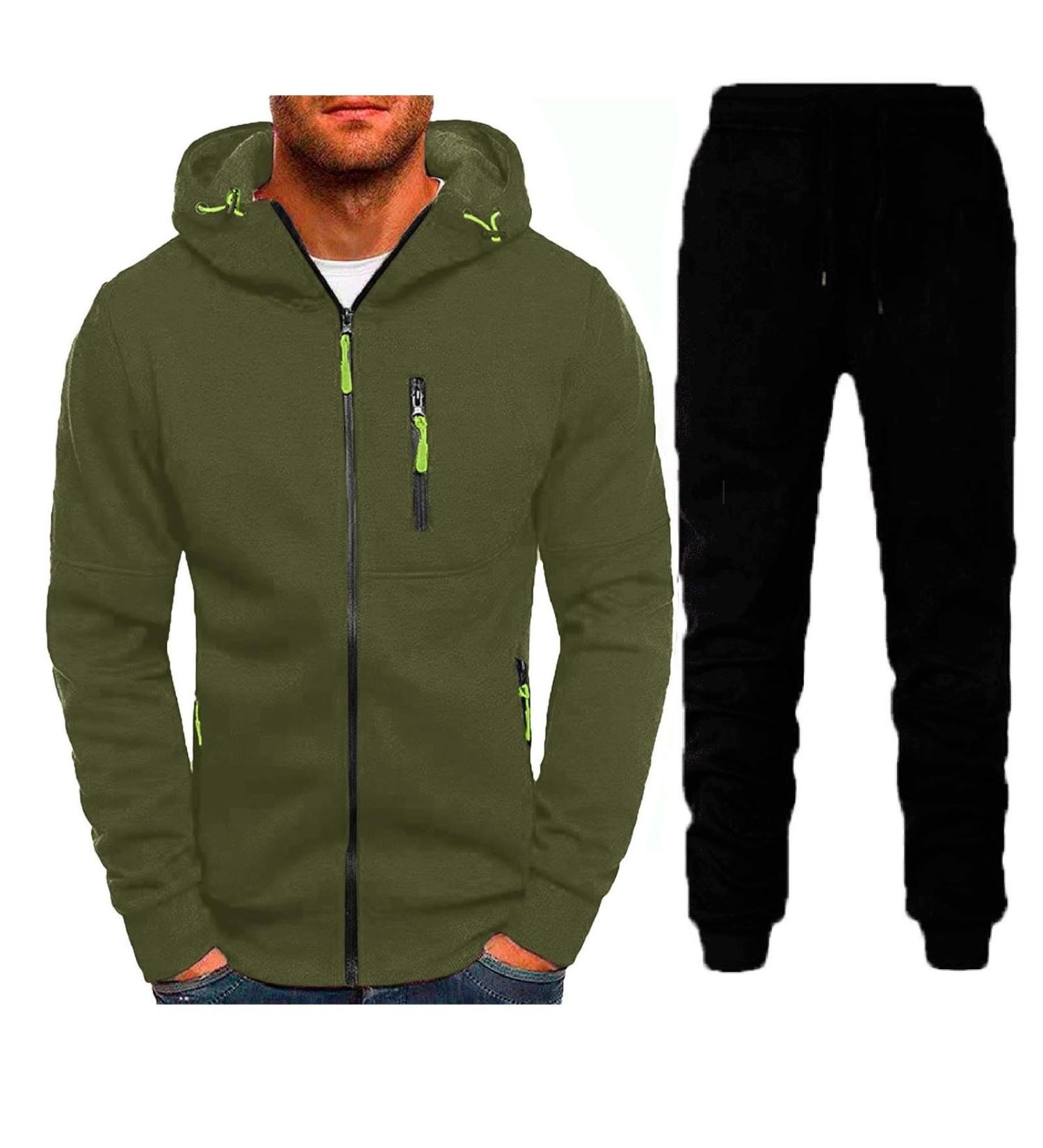 Shop Hanxiulin Men's Training Suit - Adjustable Jogging Zipper Set for Autumn & Winter | Casual Leisure Wear & Sweat Jacket - Buy Online on GoSupps.com