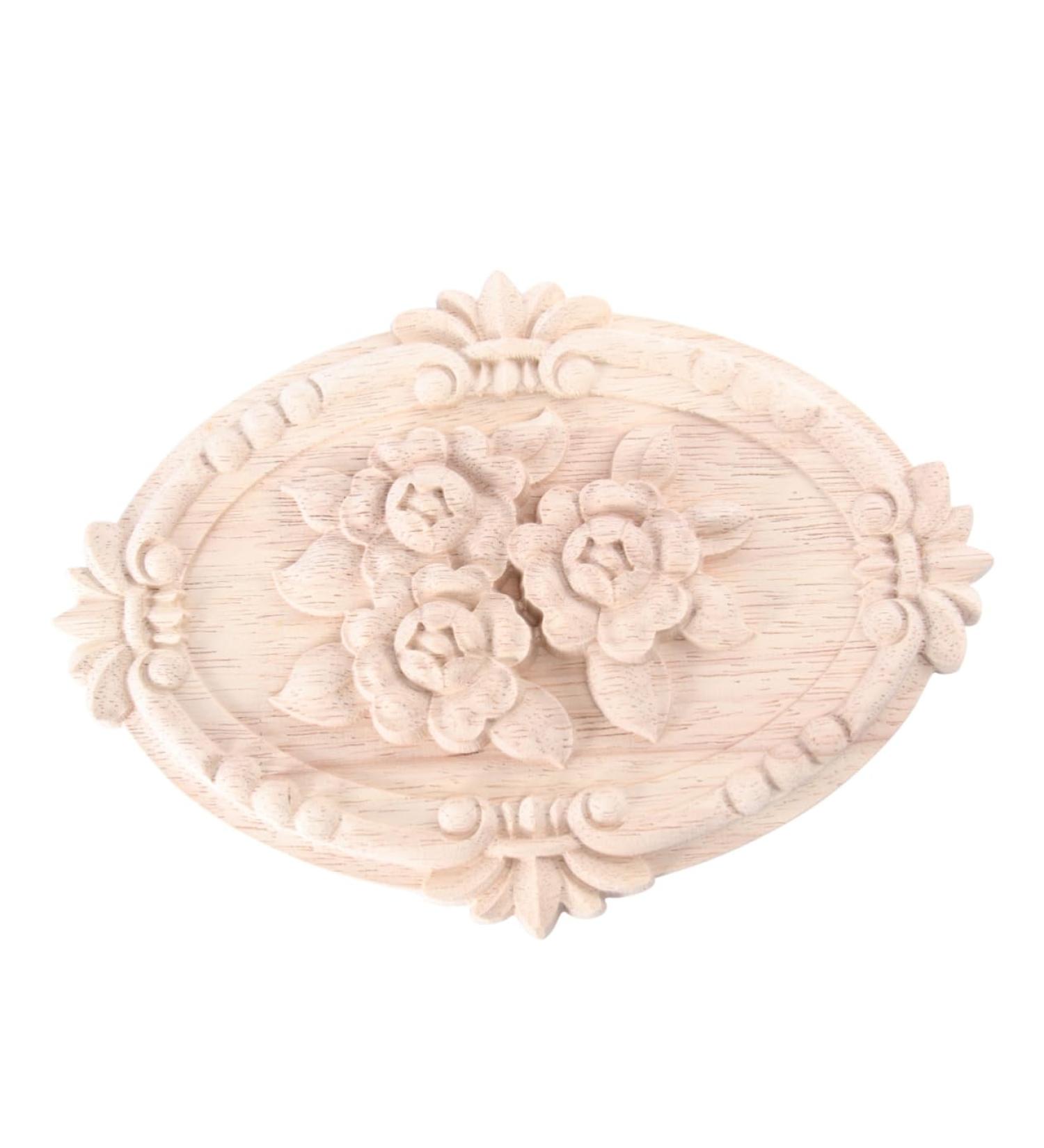 1pc Door Bed Applique Carving Delicate Style Wood Decorative Furniture Landscape European Lifelike - Buy Online on GoSupps.com