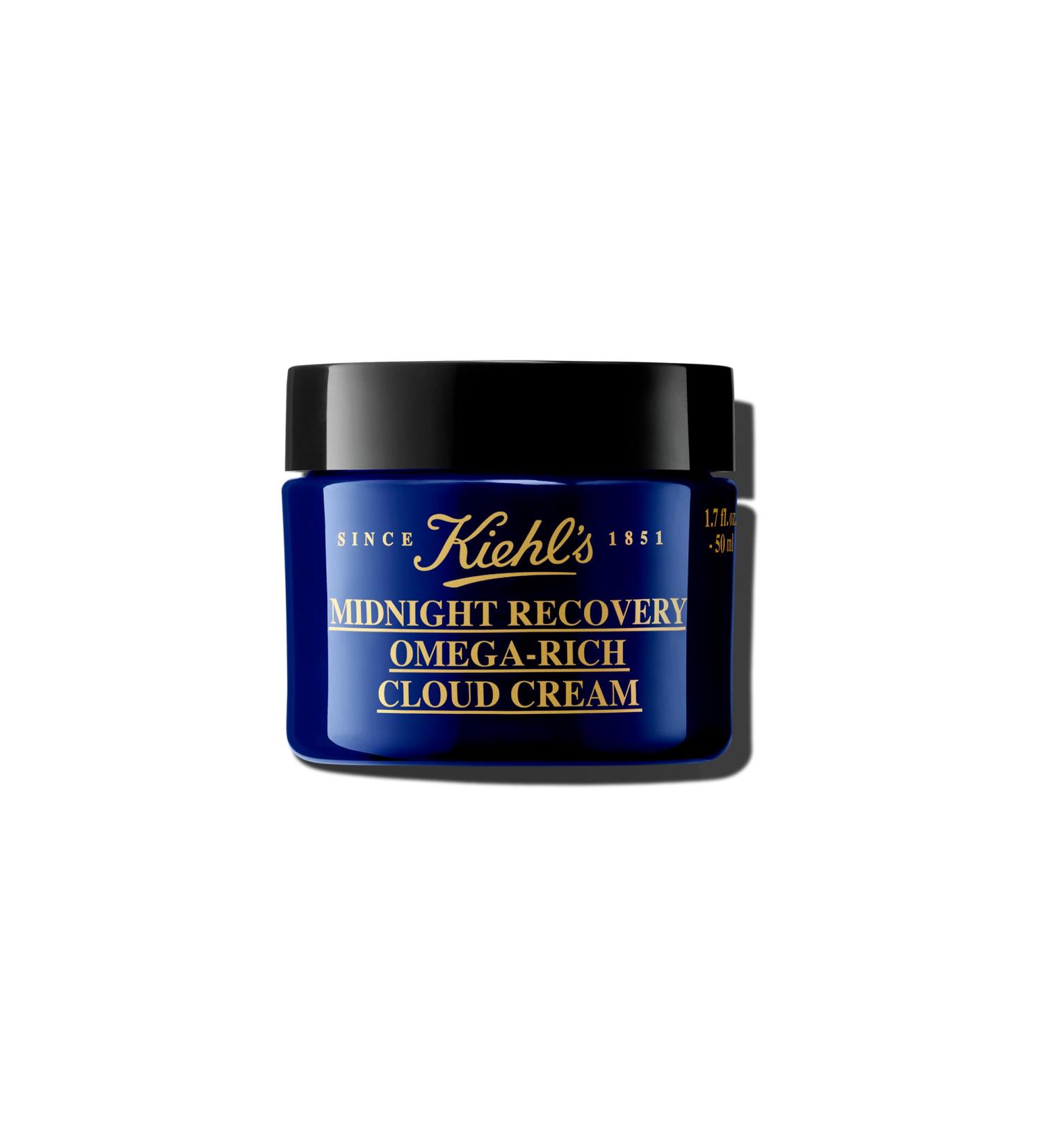 Kiehl's Midnight Recovery Omega Rich Botanical Night Cream Overnight Renewing Face Moisturizer Plumps & Replenishes Skin Barrier with Omega Oils & Fatty Acids Lavender Scent - 1.7 fl oz - Buy Online on GoSupps.com