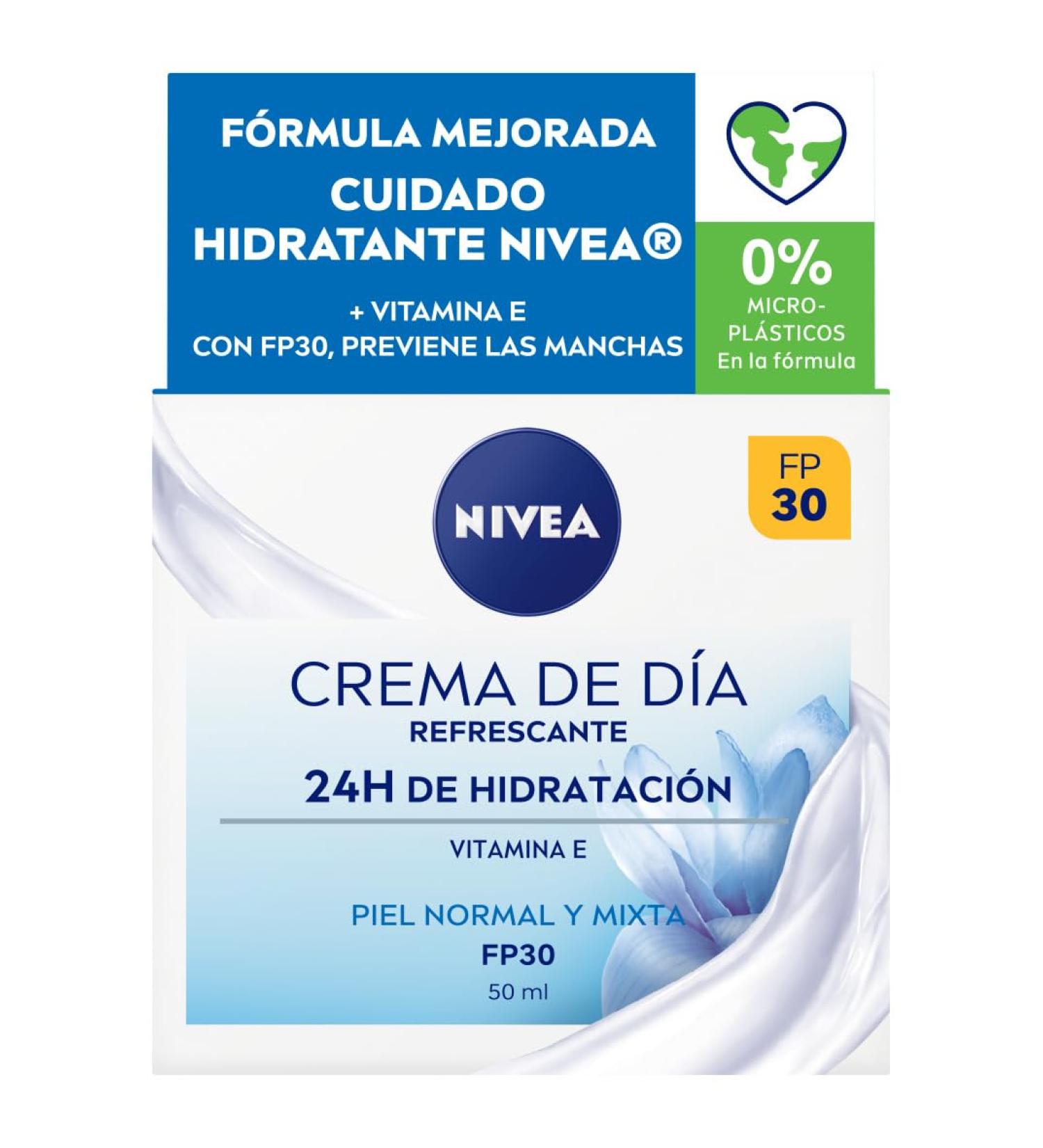 Beiersdorf NIVEA Refreshing day cream FP30 1 x 50 ml face cream with vitamin E refreshing cream for normal and combination skin with sun protection - Buy Online on GoSupps.com
