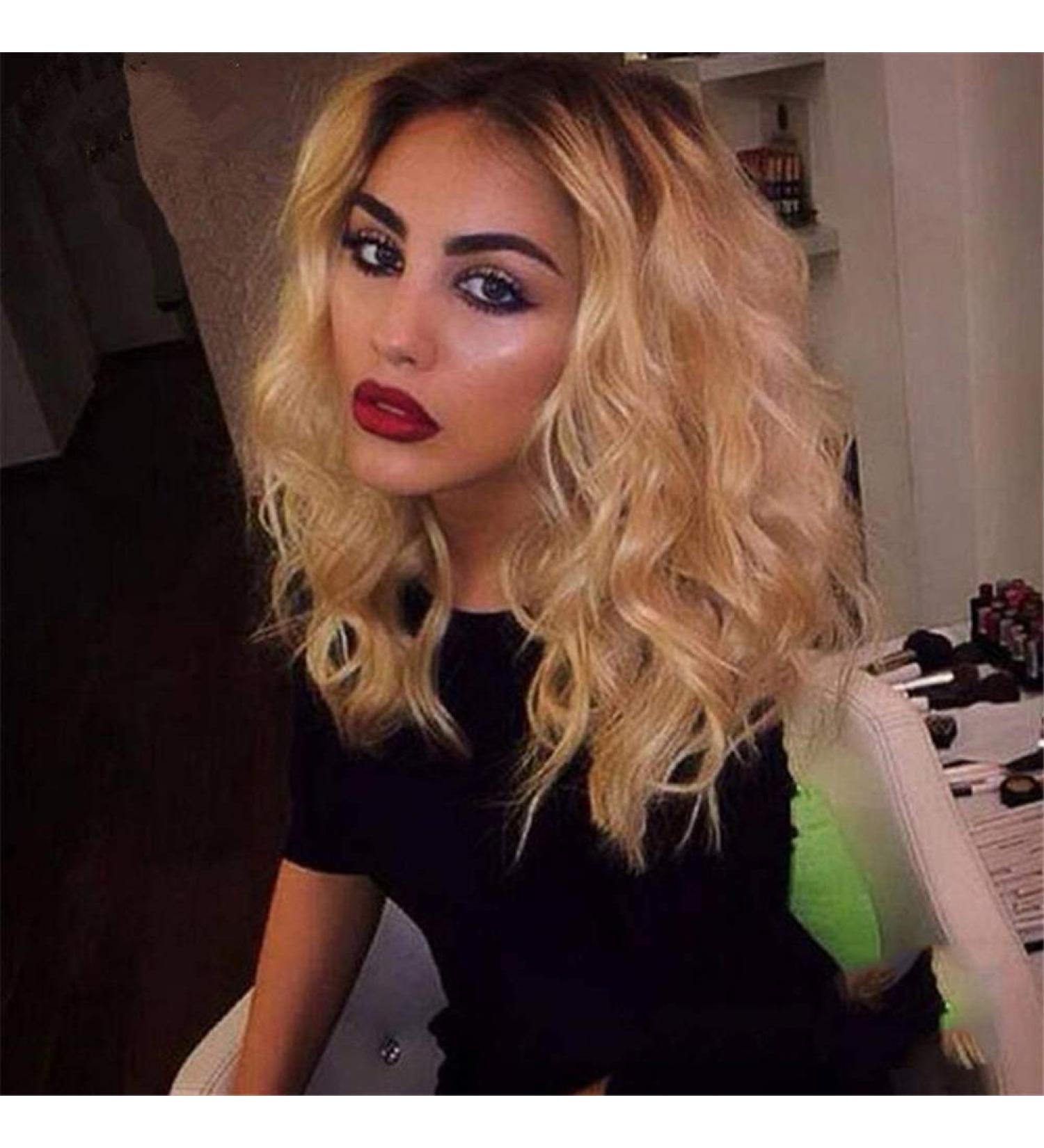 20 Short Curly Blonde Wigs - Natural Wavy Heat Resistant Synthetic Full Wig for Women & Girls | International Shipping - Buy Online on GoSupps.com