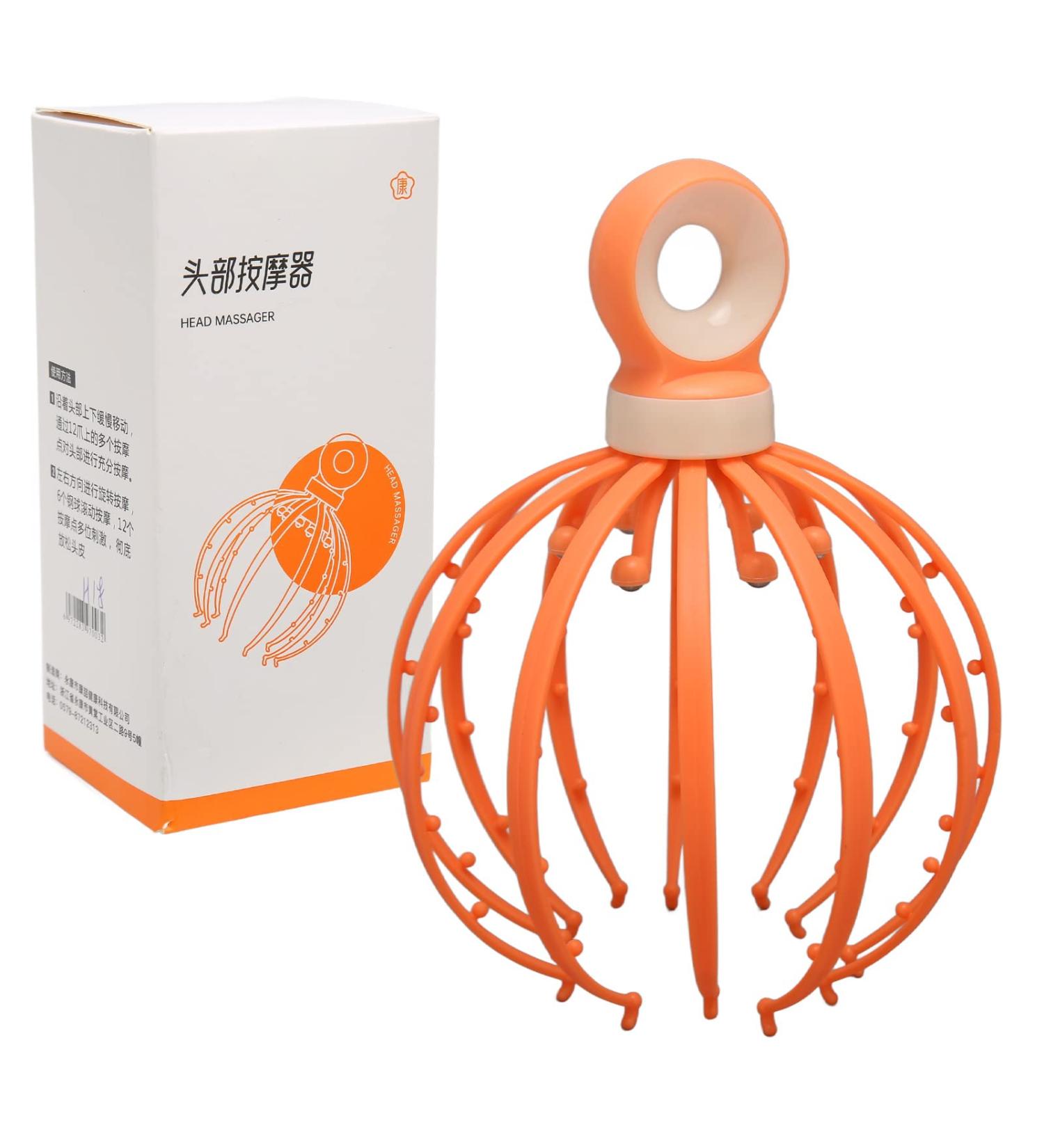 Stress Relief Deep Relaxation Handheld Octopus Head Massage Device - Soothing Massage Tool for Ultimate Relaxation & Recovery | International Shipping Available - Buy Online on GoSupps.com