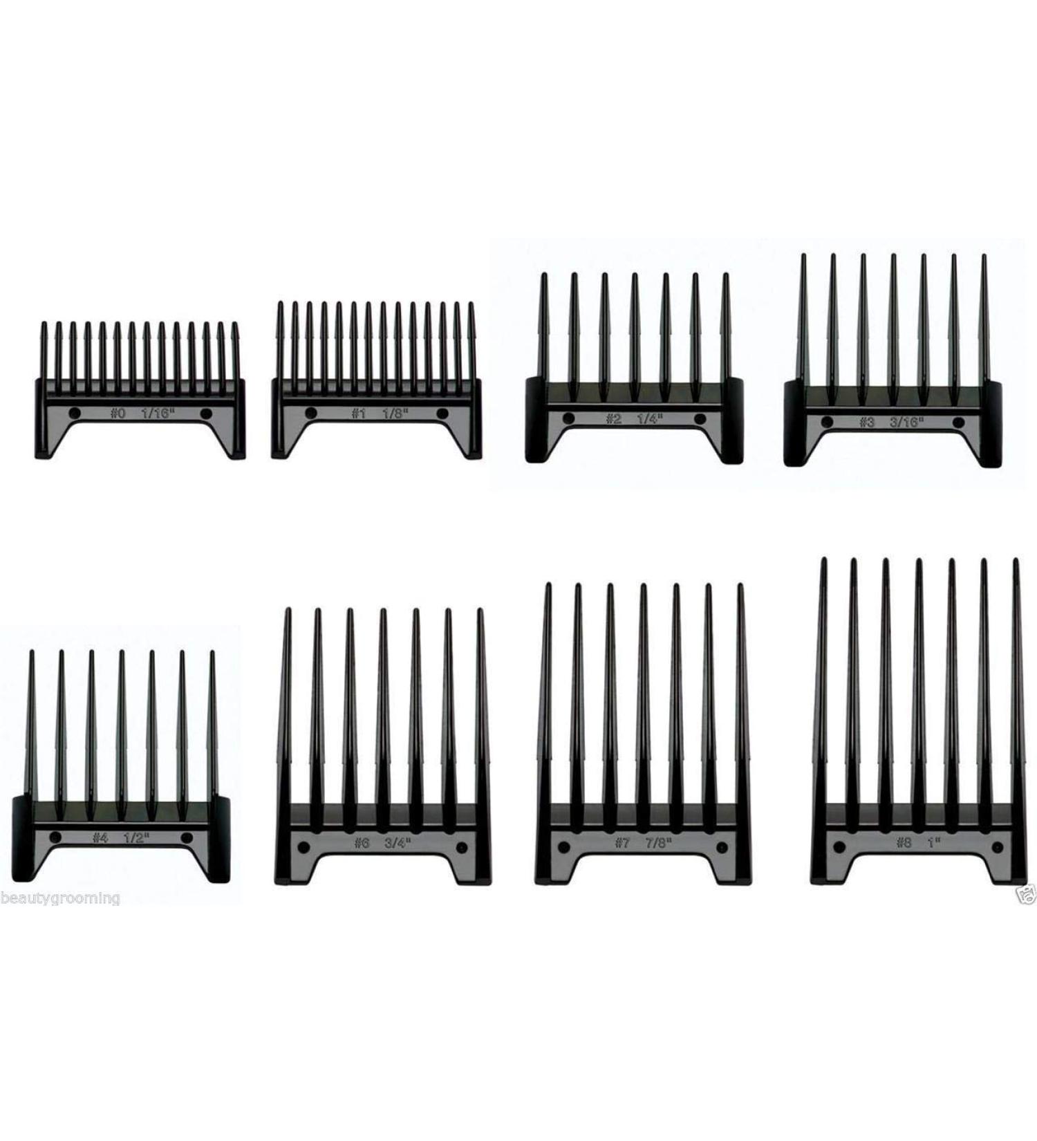 Oster 8 Piece Universal Clipper Guide Attachment Combs Set Fast Feed 76926-800