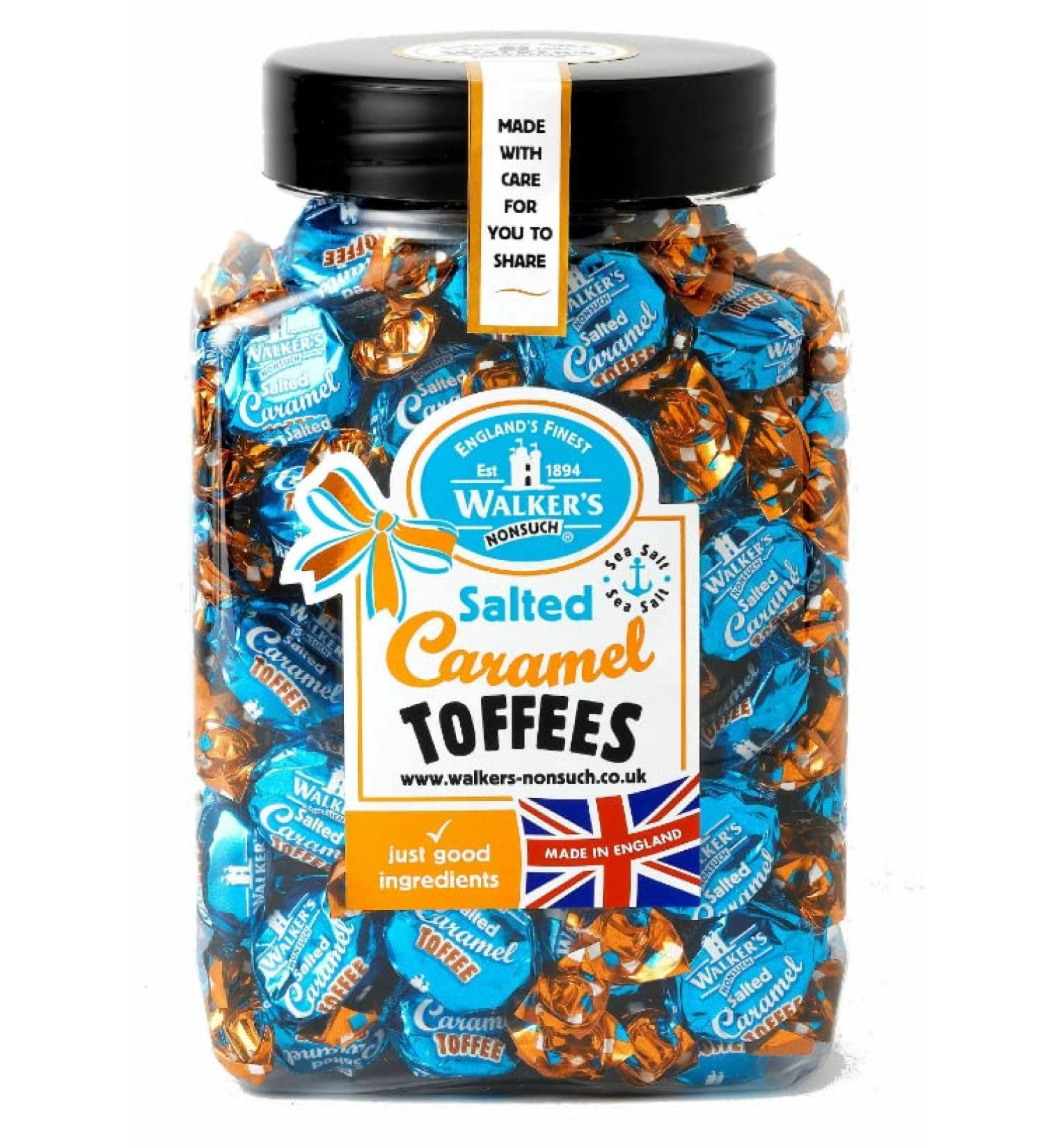 Walker's Nonsuch Salted Caramel Toffees Jar 1.25kg - Buy Online on GoSupps.com