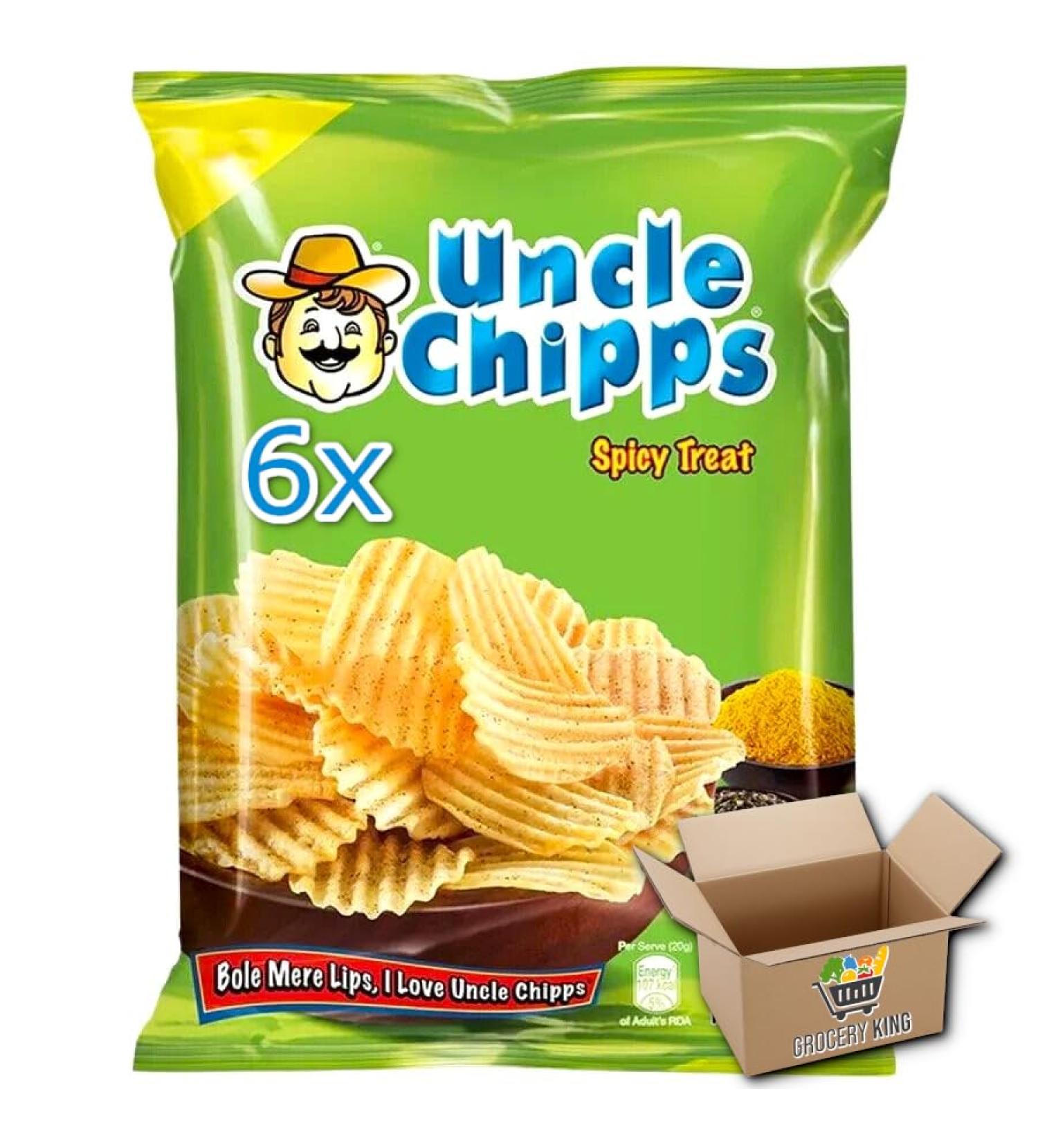 Uncle Chips Pack Of 6 Potato Chips Snack Crisps | Spicy Retreat Pack Of 6x50g Grocery King - Buy Online on GoSupps.com