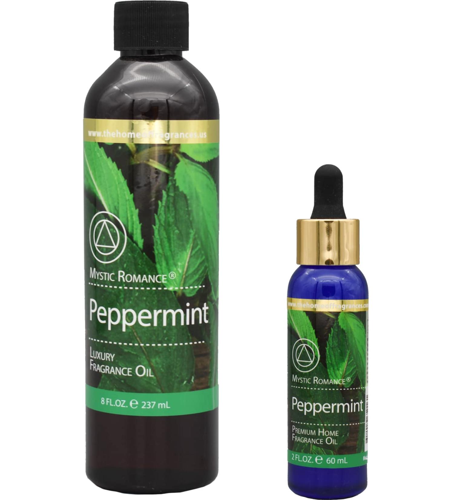 The Home of Fragrances - Set of 2 Bottles of Fragrance Oils - 2oz & 8oz (Peppermint)