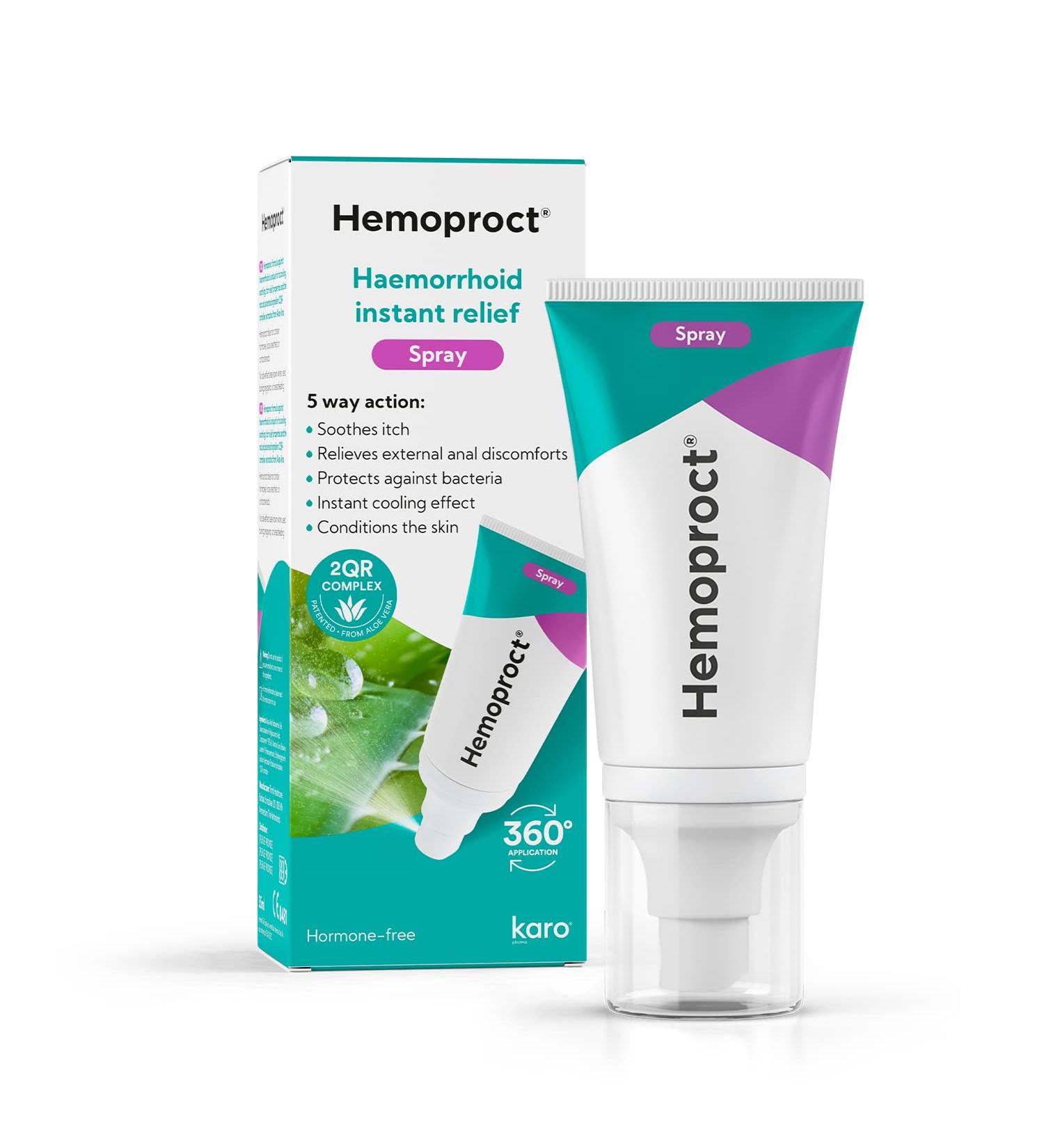 Hemoproct Spray 35ml - Instant Relief for Anal Discomforts & Haemorrhoids - Buy Online on GoSupps.com