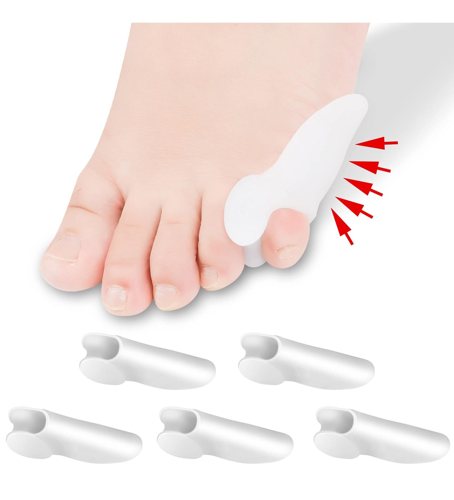 Pinky Toe Separator Gel Bunionette Protector - 6 PCS Tailors Bunion Little Toe Cushions for Pain Relief and Corn Callus Blisters - Buy Online on GoSupps.com