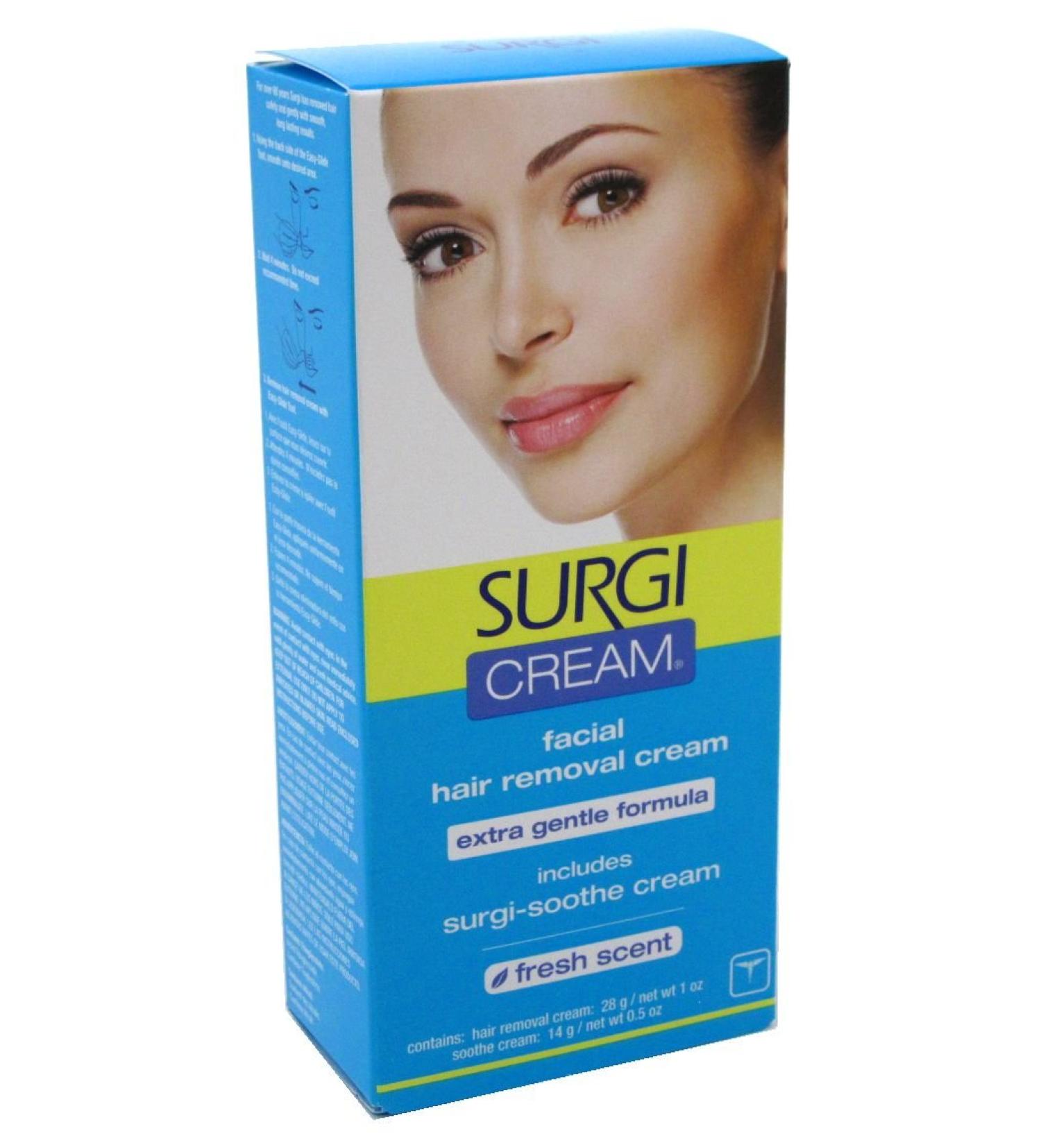 Buy Surgi Cream Hair Remover Face Extra Gentle 1oz (2 Pack) - Fresh Scent | International Shipping Available - Buy Online on GoSupps.com