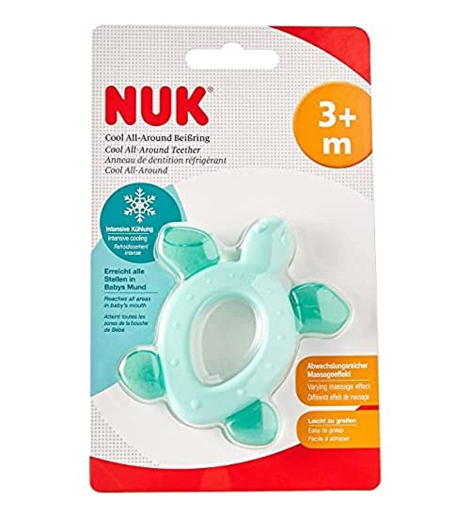 NUK Cool All-Around Teething Ring - Soothing Cooling Elements for Babies 3 Months+ Multi-Coloured | Shop Now - Buy Online on GoSupps.com