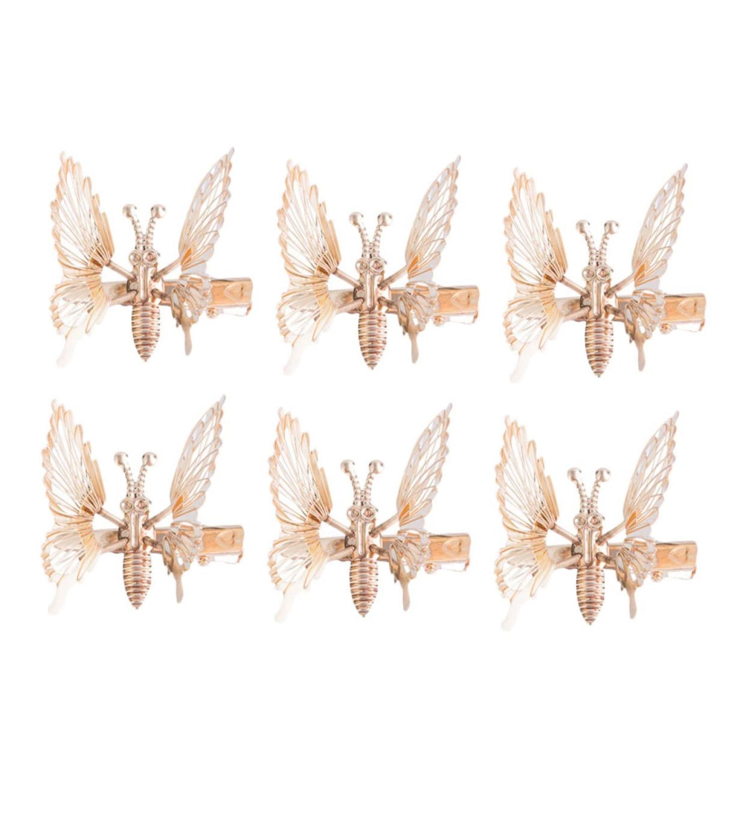 FRCOLOR butterfly headdress small butterfly clips Butterflies hair accessories Butterflies claw clips girls hollow hair gold clips Hair Pin metal snaps Hairpin princess clip flash alloy 3d - Buy Online on GoSupps.com