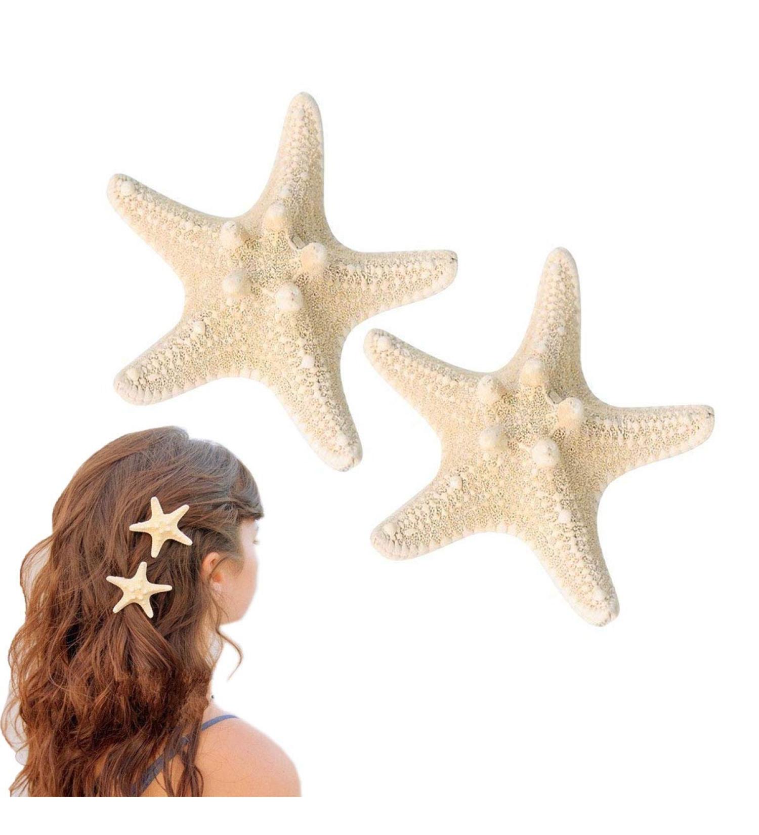 OBTANIM Starfish Hair Clip Set - Resin Beach Sea Star Hair Pins for Women and Girls - Mermaid Hair Accessories - 2 Count - Buy Online on GoSupps.com