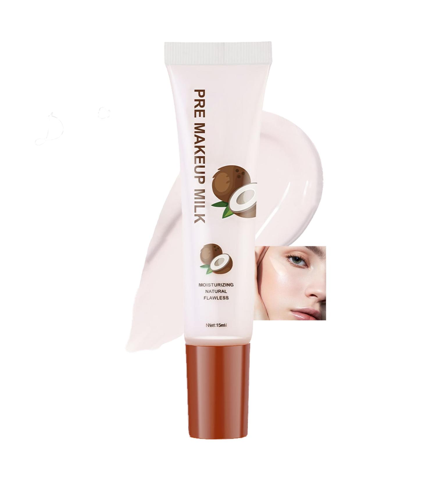 Pre Makeup Milk Hydrating Face Primer For Smoothing Skin Makeup Primer For Flawless Long-Lasting Moisturizing Oil Control Poreless Coconut Face Primer Hide Pores & Cover The Fine Lines DR-Coconut Pre Makeup Milk-15ml - Buy Online on GoSupps.com
