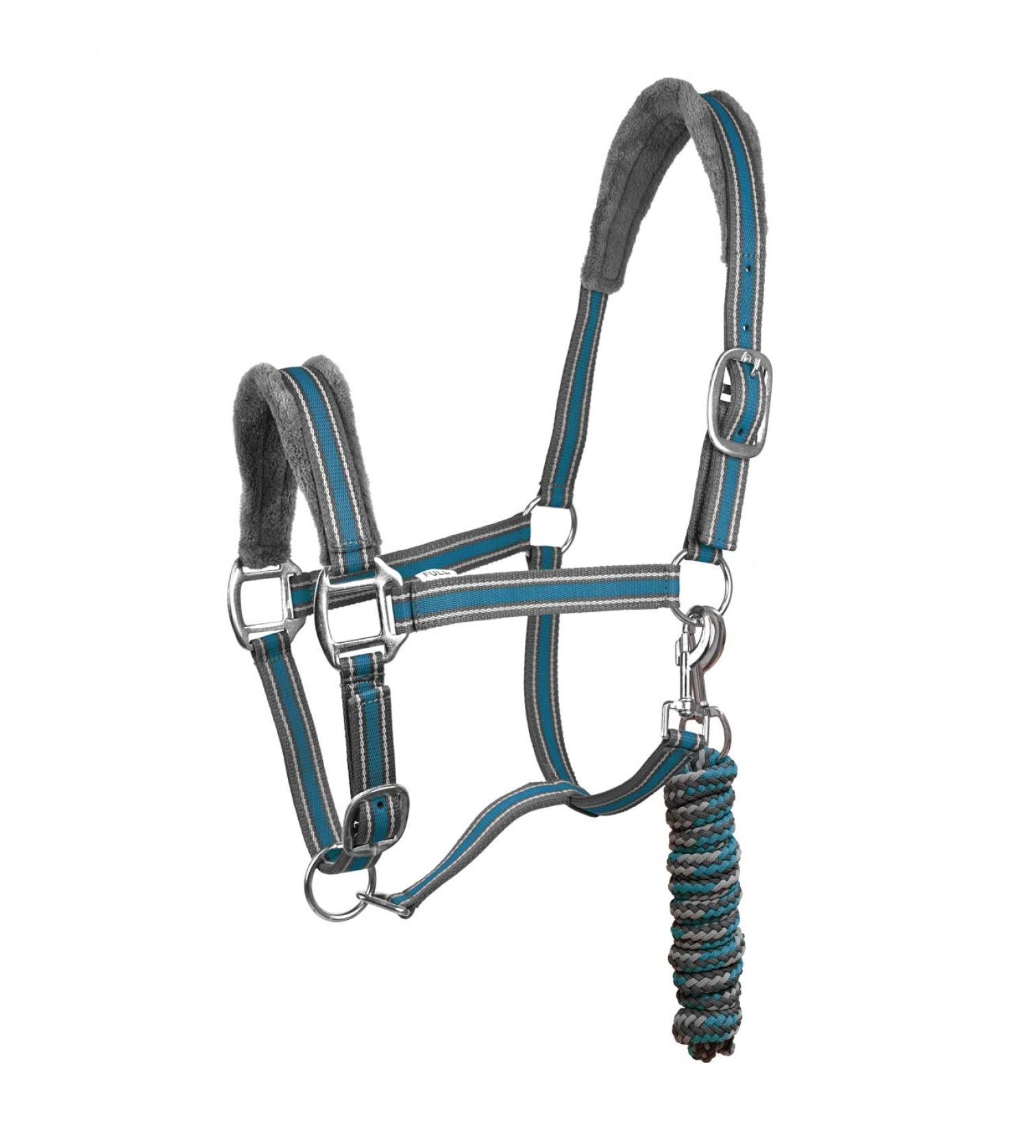 York halter set halter with rope Calipso halter & rope padded (Cob grey/blue) Cob grey/blue