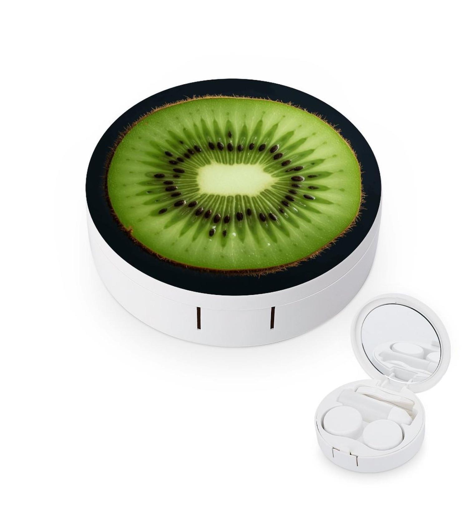Kiwi Slice Print Contact Lens Case - Plastic Travel Box & Care Container for Contacts - Buy Online on GoSupps.com