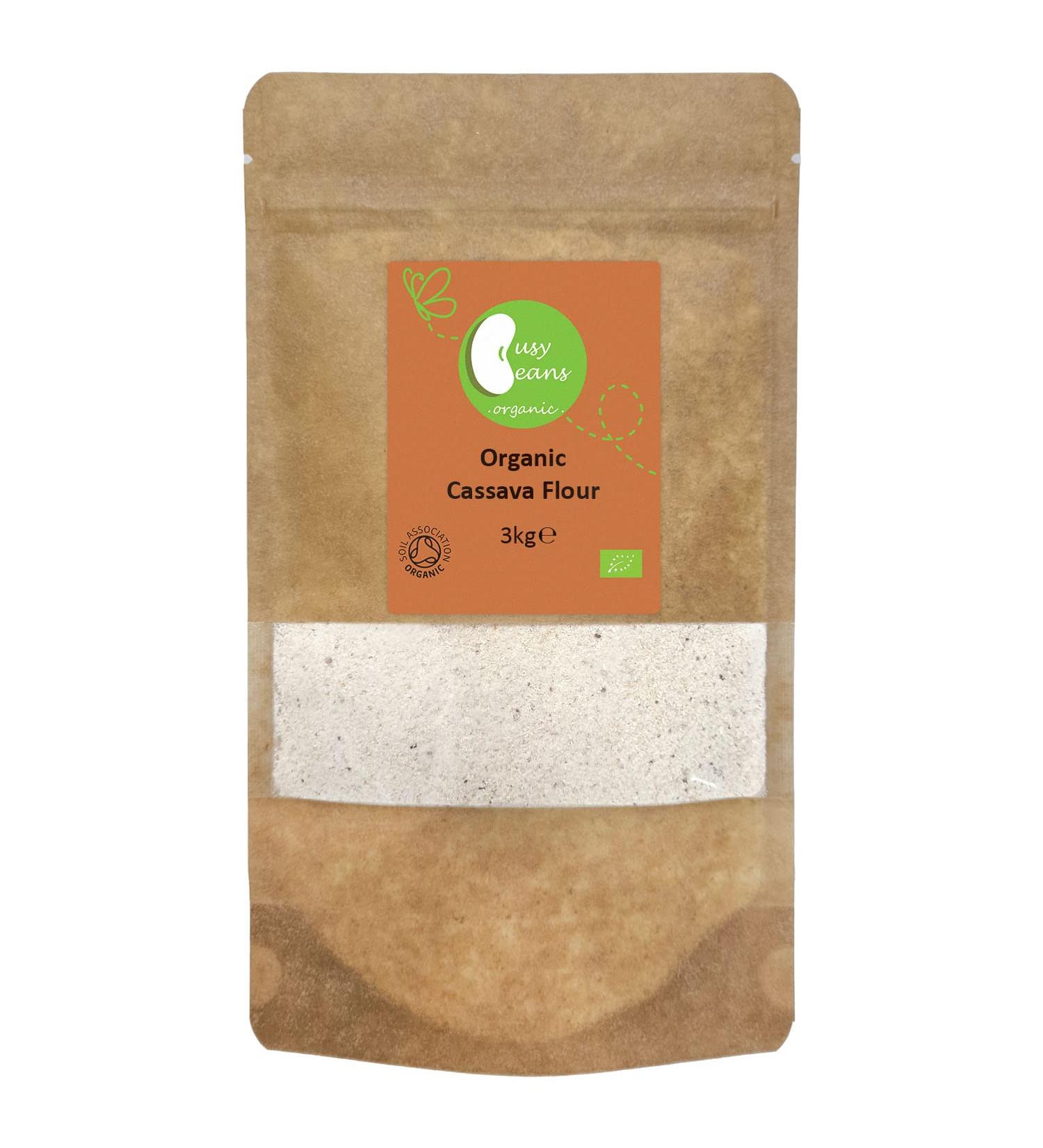 Organic Cassava Flour - Certified Organic- by Busy Beans Organic (3kg) - Buy Online on GoSupps.com