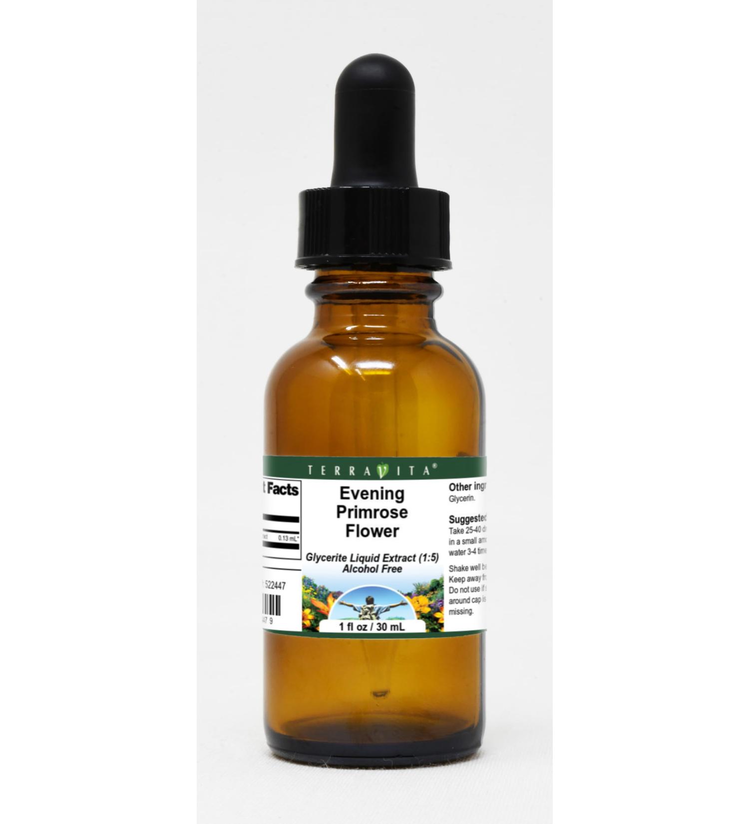 Evening Primrose Flower Glycerite Liquid Extract (1:5) - No Flavor (1 oz ZIN: 522447) - 3 Pack - Buy Online on GoSupps.com
