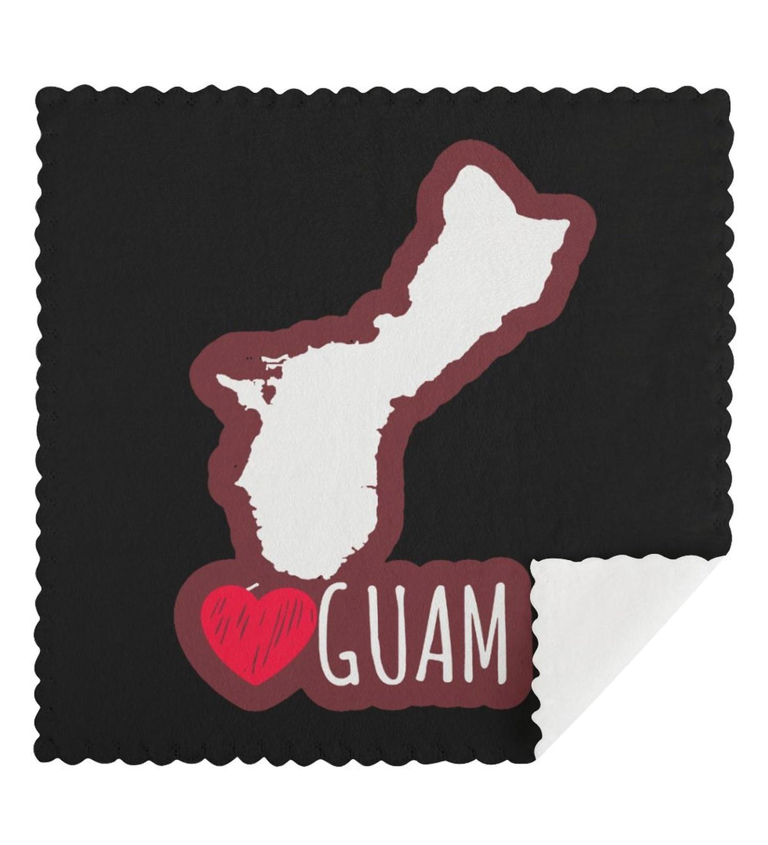 Love Heart Guam Kitchen Dishcloth 12x12 Inches Dish Towels Super Absorbent Dish Cloths for Washing Cleaning - Buy Online on GoSupps.com