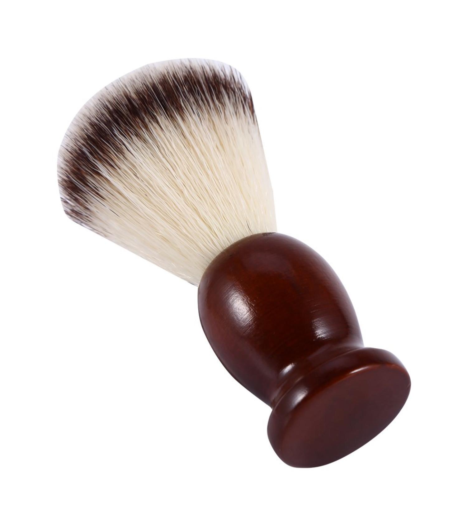 Yusat Professional Shaving Brush for Men | Nylon Hair Beard and Facial Cleansing Tool | Premium Wooden Handle Barber Brush - Buy Online on GoSupps.com