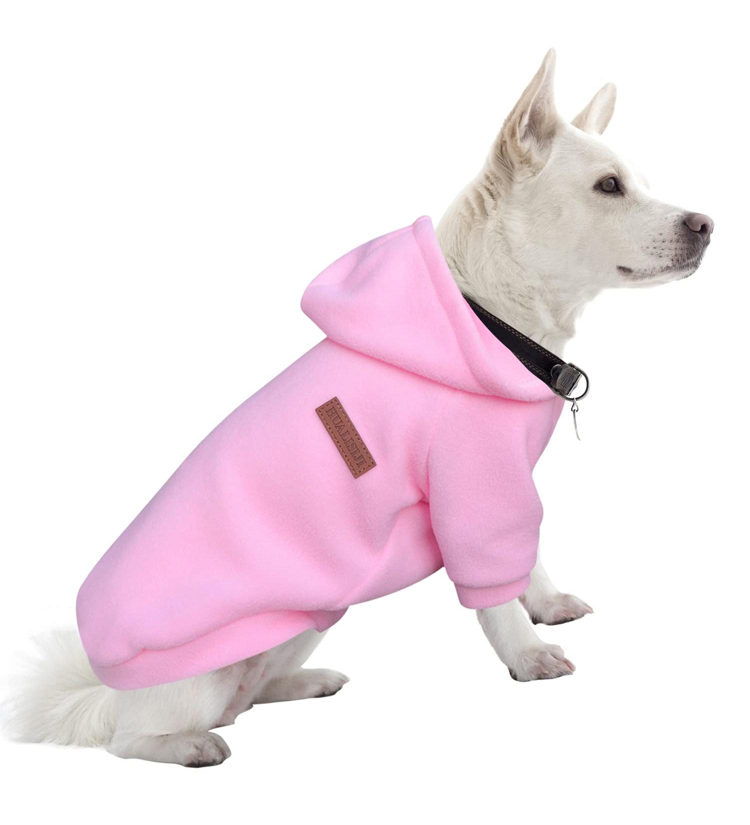 Buy Hualisiji XXL Pink Dog Hoodie - Warm & Lightweight Fleece Sweater for Chihuahuas | Soft Easy to Wear - Buy Online on GoSupps.com