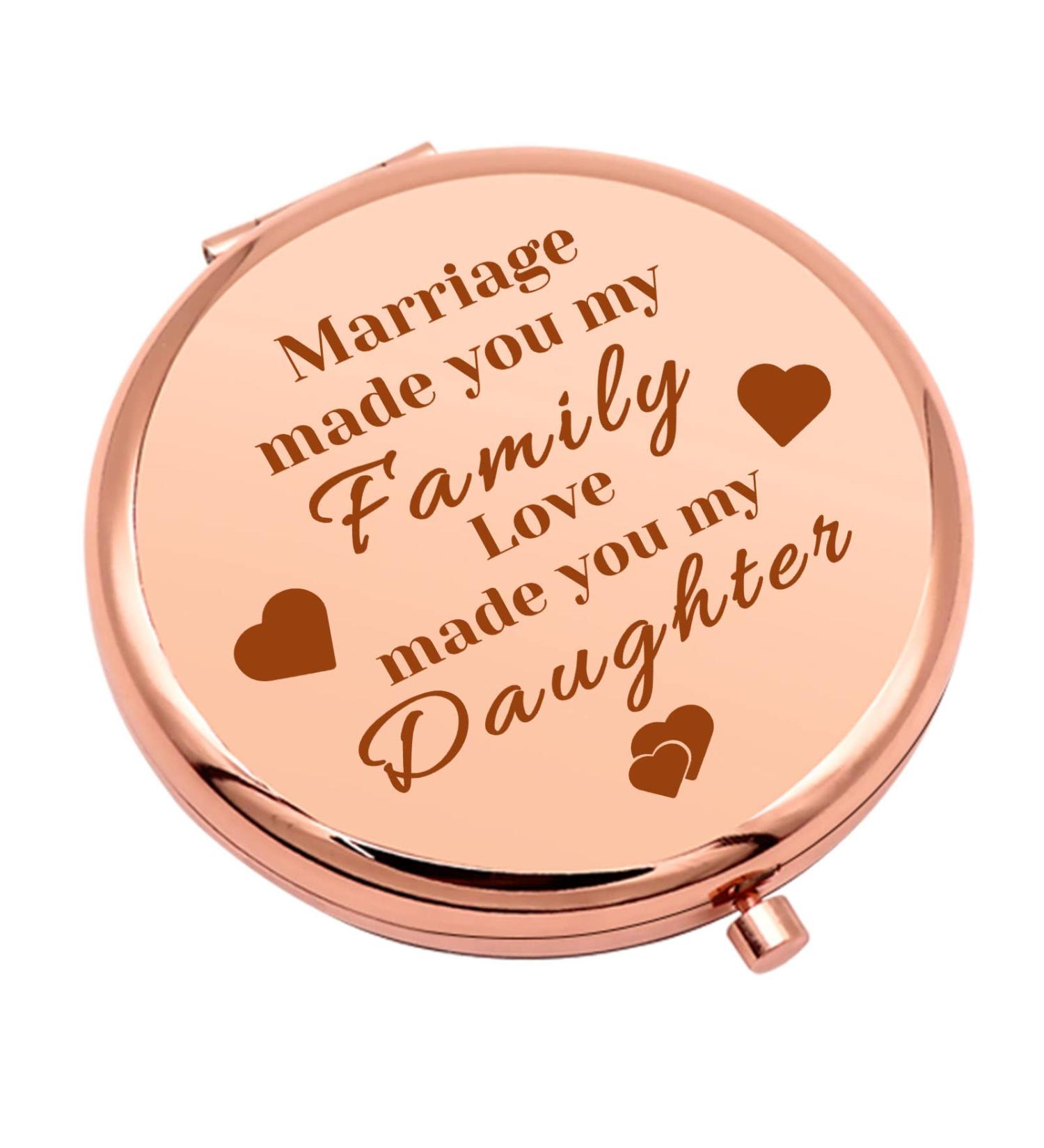 Daughter in Law Compact Makeup Mirror - Birthday & Bride to Be Gift for Women - Buy Online on GoSupps.com