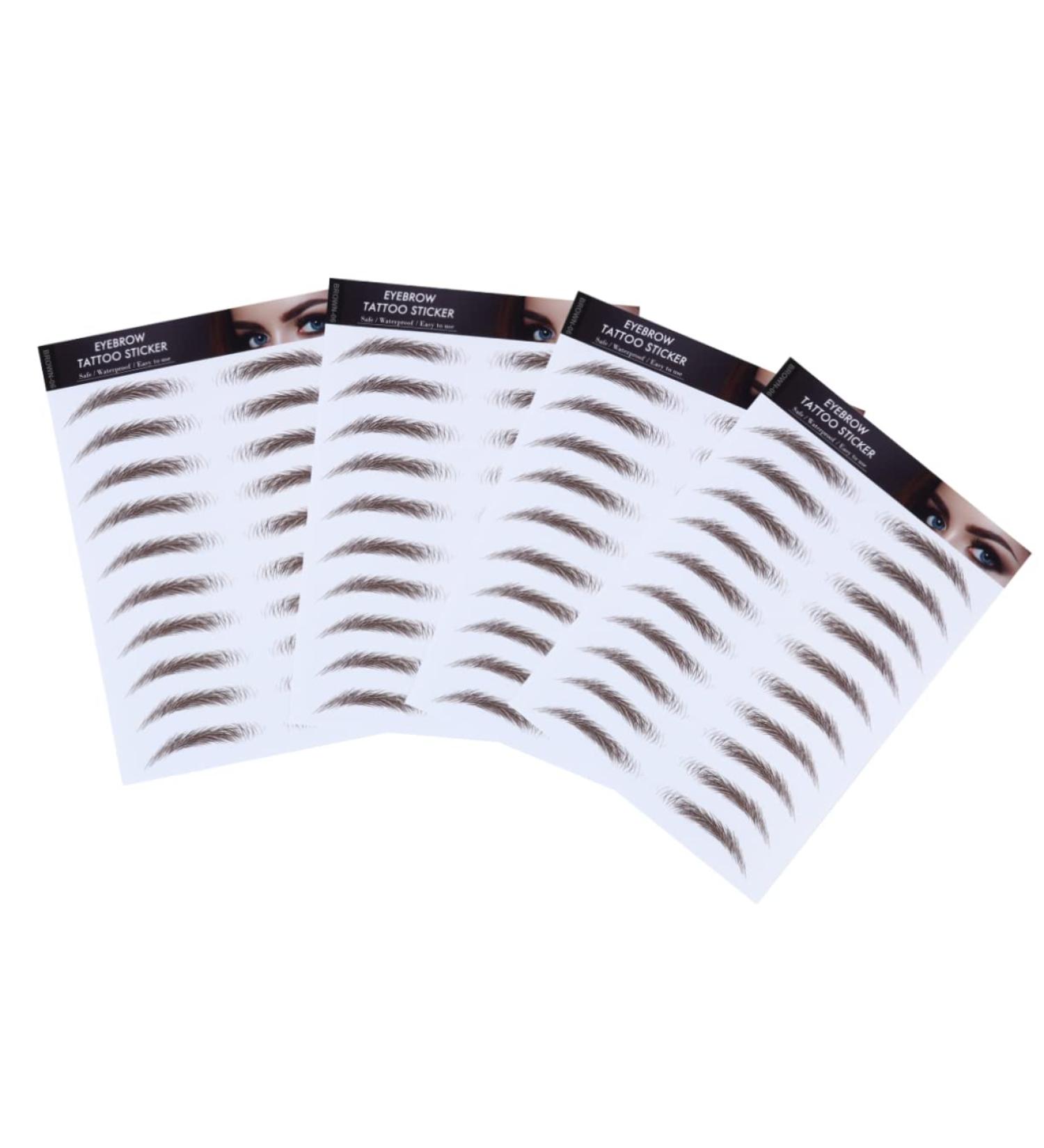 Hemoton 4pcs Eyebrow Stickers Brow Stickers Eyes Transfer Stickers Water Transfer Paper with Soy Ink Modify - Buy Online on GoSupps.com
