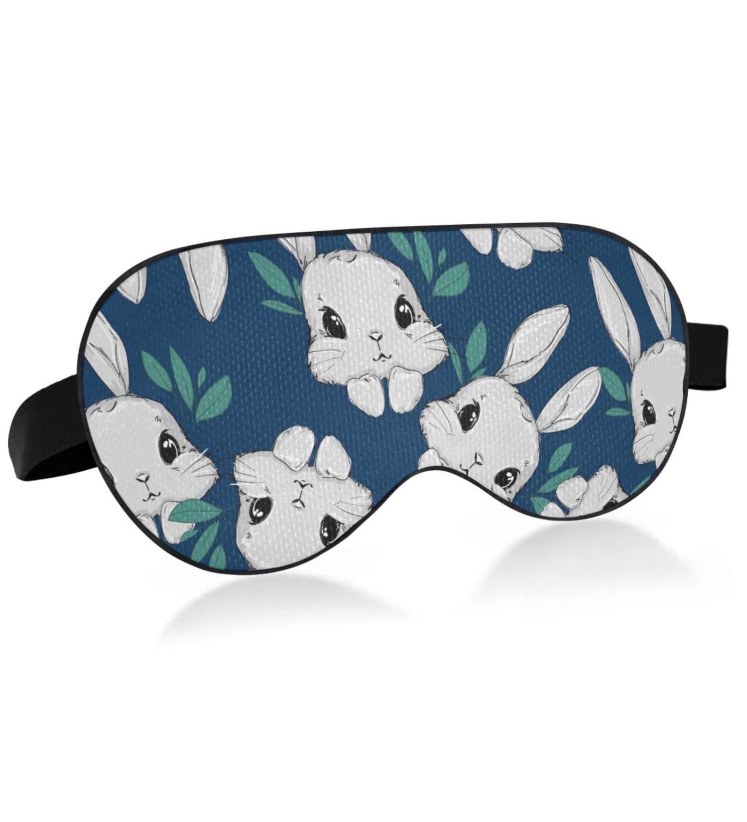 Haskirky Light Blocking Eye Mask for Travel, Yoga, Meditation - Adjustable for Men and Women - Deep Sleep Comfort - Fashionable Rabbit Pattern - Buy Online on GoSupps.com