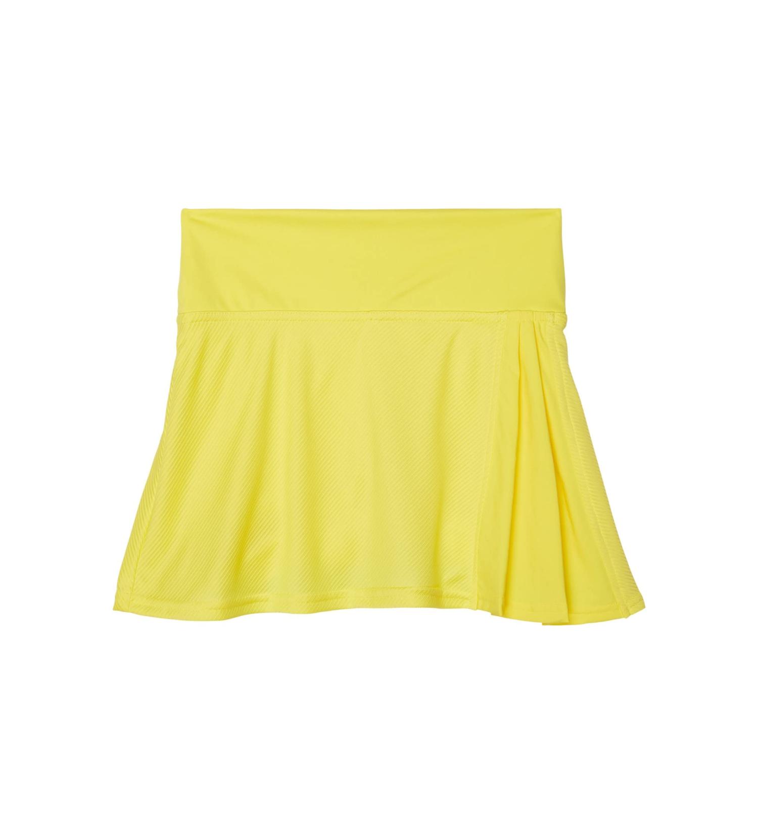 adidas Girl's Tennis Pop-Up Skort (Little Kids/Big Kids) Medium Impact Yellow