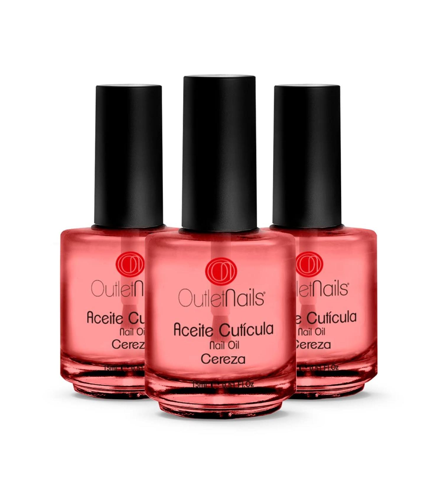 3 x Cherry Cuticle Oil 15ml - Perfect for Nails & French Manicure - Nail Oil Set (Pack of 3) - Buy Online on GoSupps.com