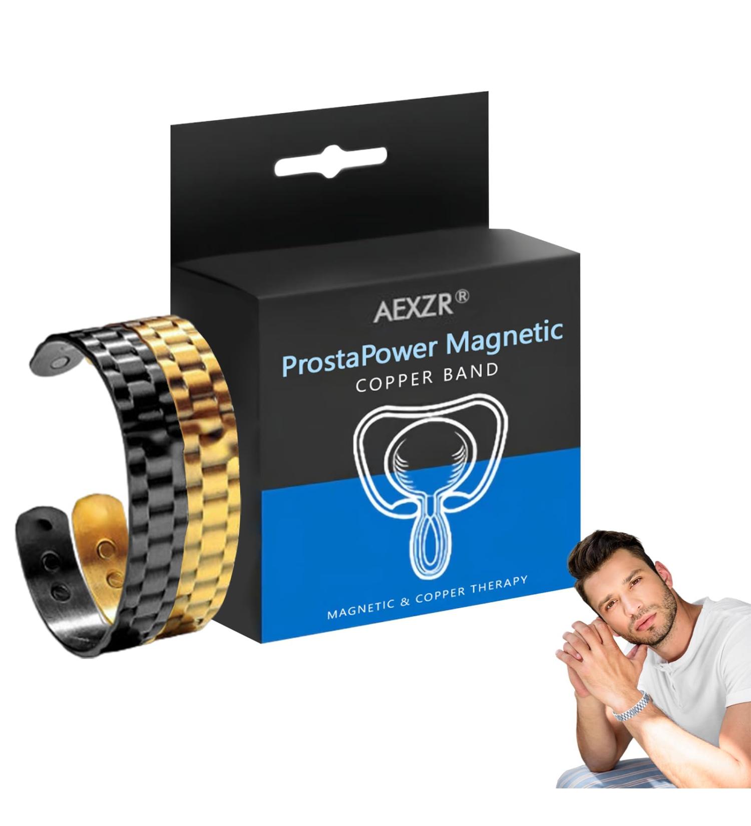Buy Biancat ProstaPower Magnetic Copper Band | AEXZR & Oveallgo Prostate Bands for Men & Women - Black & Gold - International Shipping Available - Buy Online on GoSupps.com