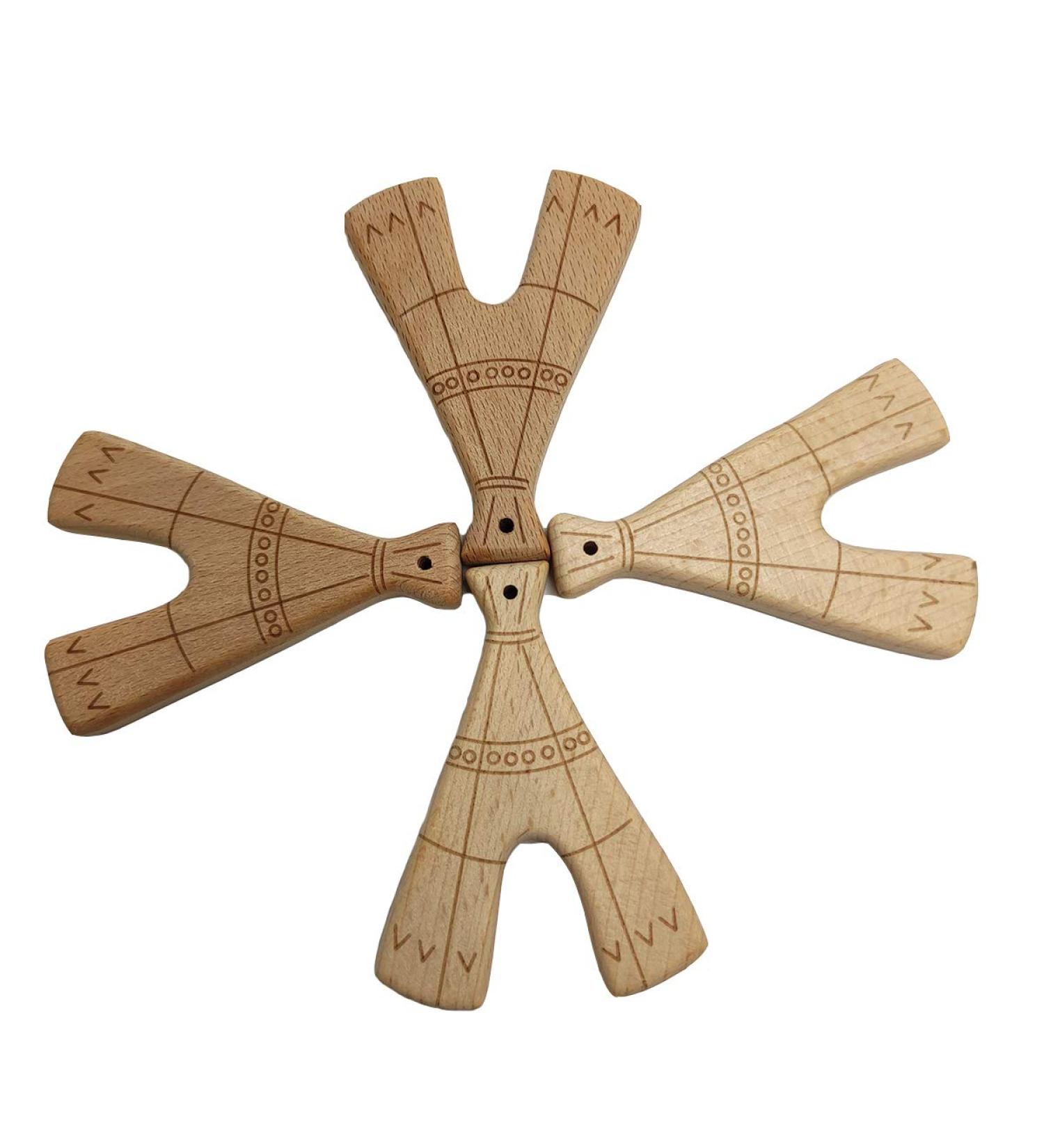 10pcs Cartoon Wood Tower Pendant | Natural Animal Shape Beech Wooden Handmade | DIY Beading Necklace Pendant - Buy Online on GoSupps.com