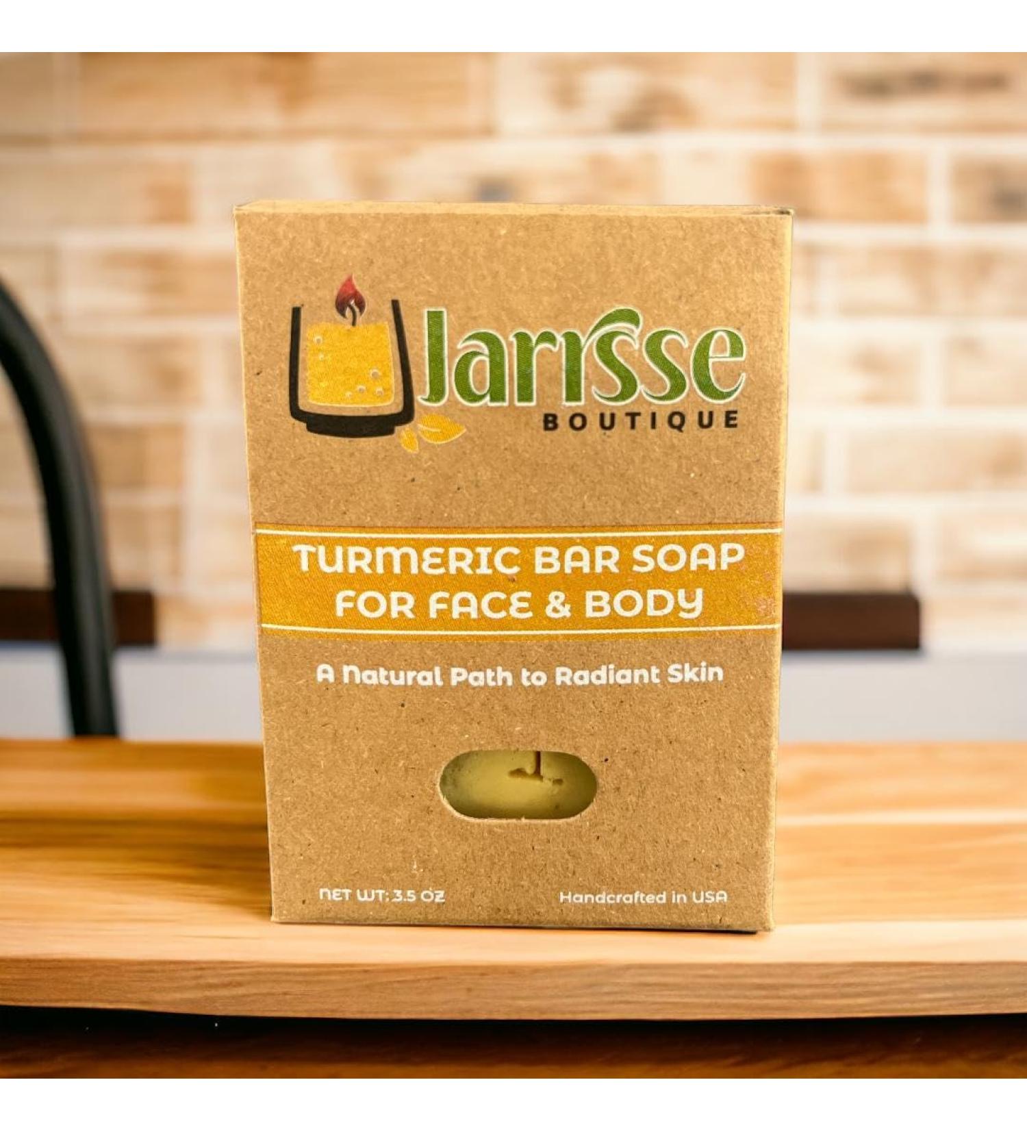 Turmeric Soap for Face and Body. Natural Ingredients: Natural Shea Butter Organic Jojoba Oil Organic Turmeric Powder 3.5 oz Plant-Based Product. 1 Bar of Soap yellow