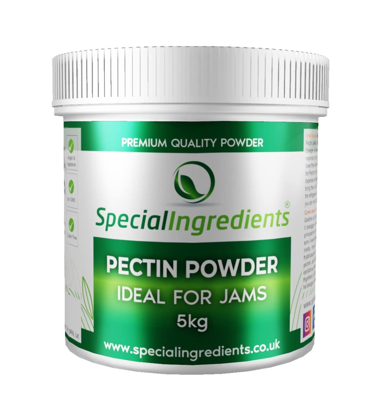 Pectin Powder 5kg Premium Quality for Jam, Marmalades & More | European Non-GMO Gluten Free | Recyclable Container | 5 kg Pack - Buy Online on GoSupps.com