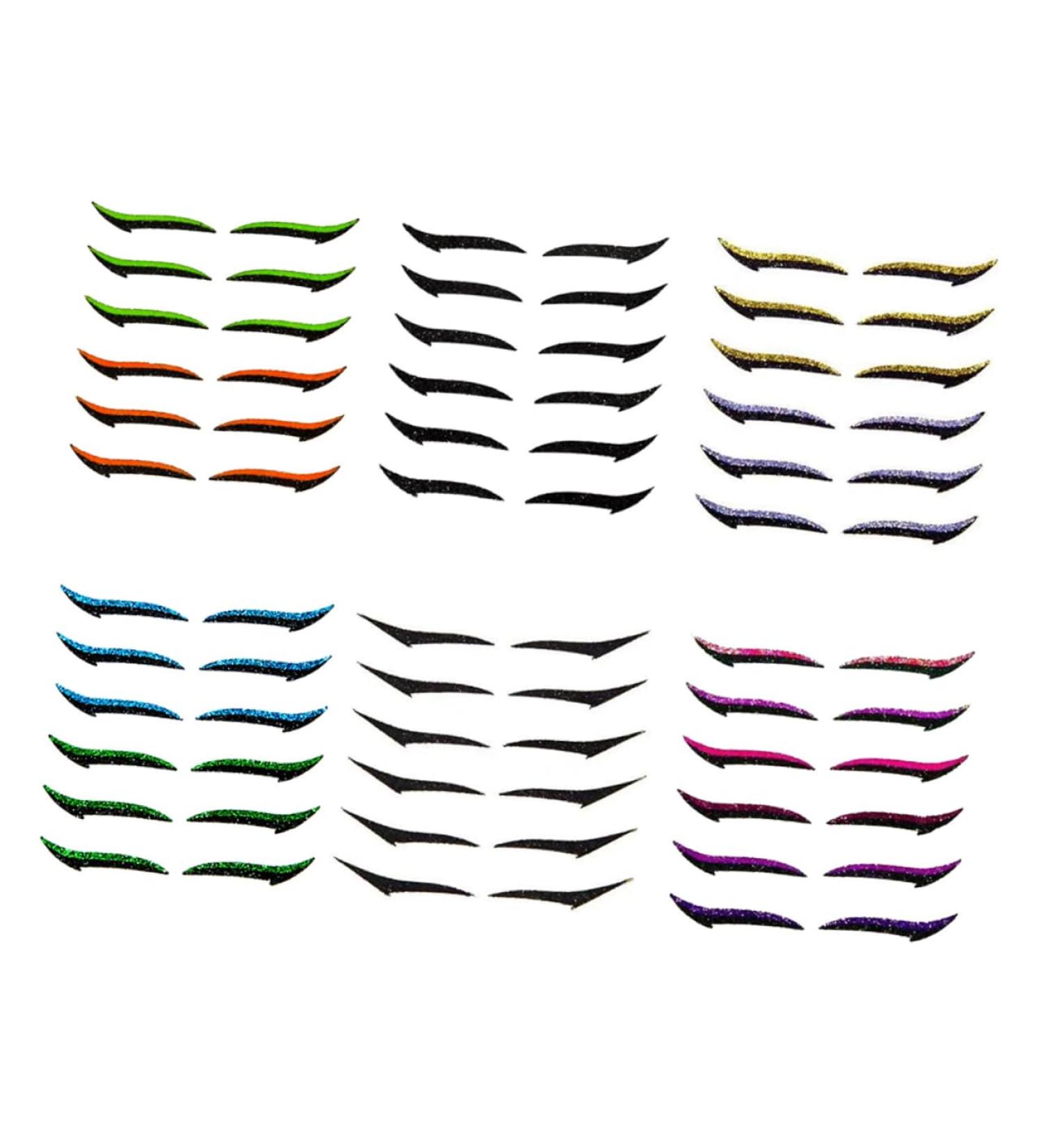 VINTORKY 6pcs Eyeliner Adhesive Eye Line Strip Eye Shadow Sticker Stickers Double Eyelid Tape Plastic - Buy Online on GoSupps.com