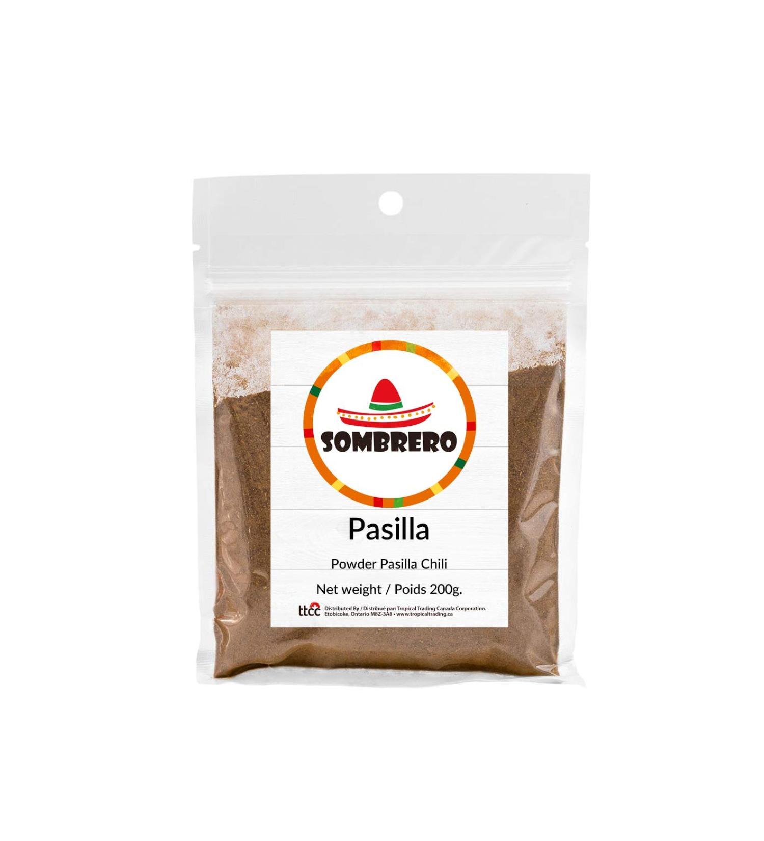 Dried Mexican Chili Poweder by Sombrero (PASILLA-200gr)