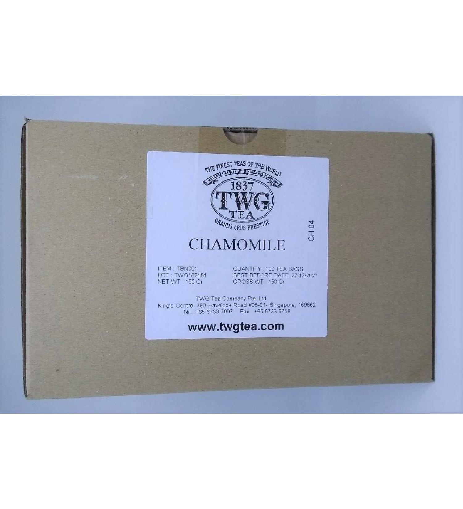 TWG Singapore - The Finest Teas of the World - CHAMOMILE Tea - Main Body 100 Silk Tea Bags