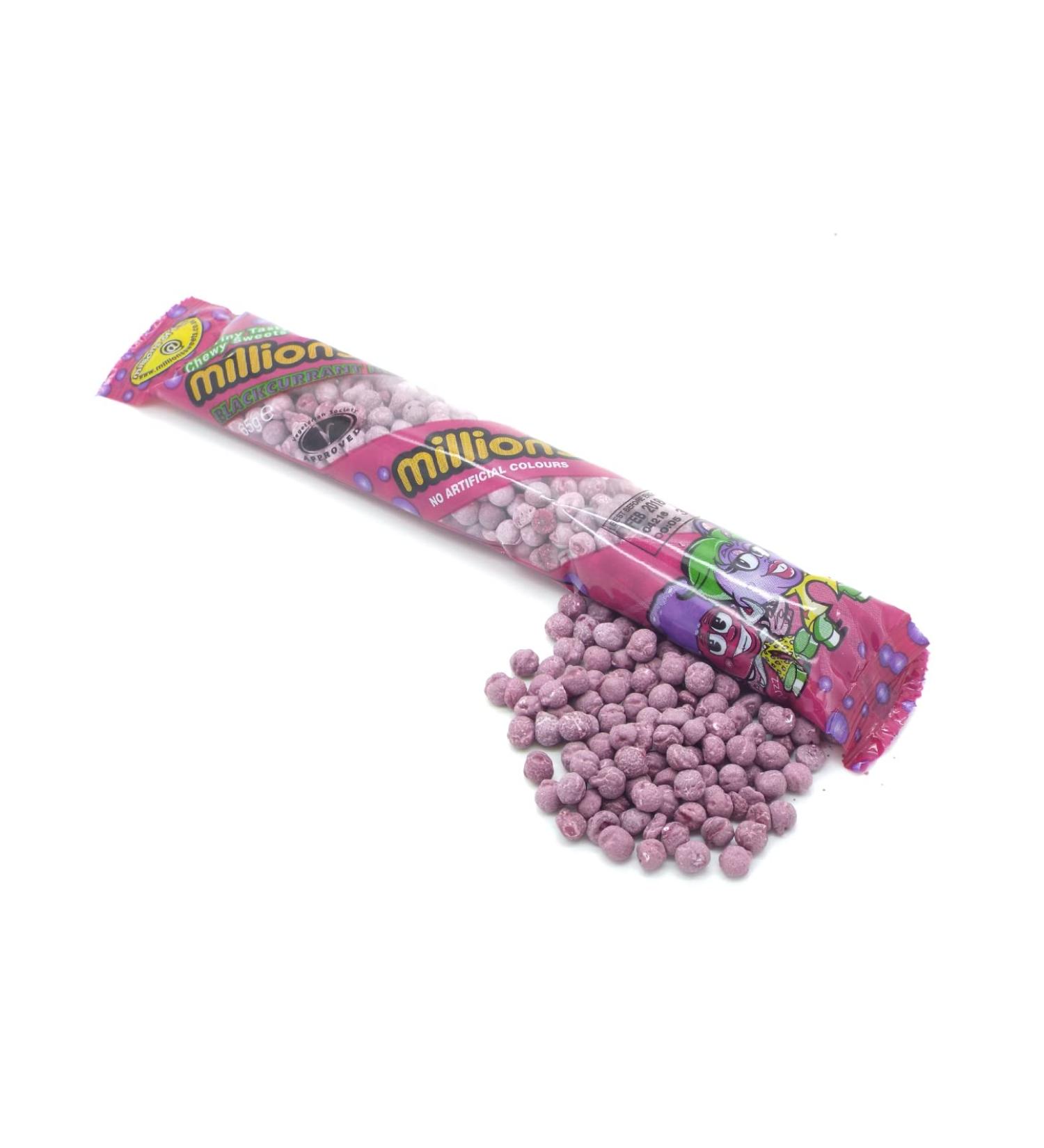Millions Blackcurrant Buzz Pack - 12 (Box) Chewy Sweets 12 ( Box)