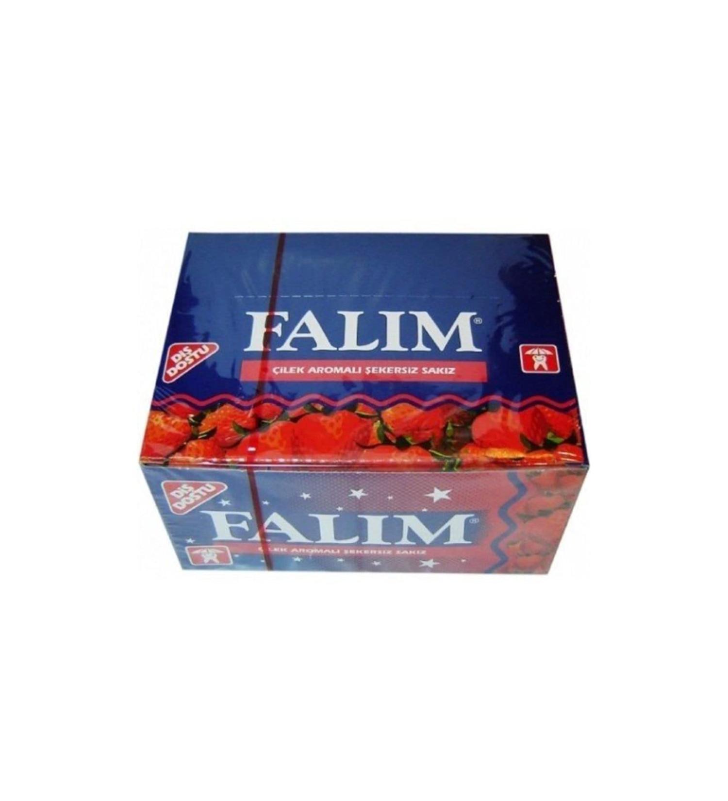 Falim chewing gum with strawberry flavour in the BOX (100 pieces)