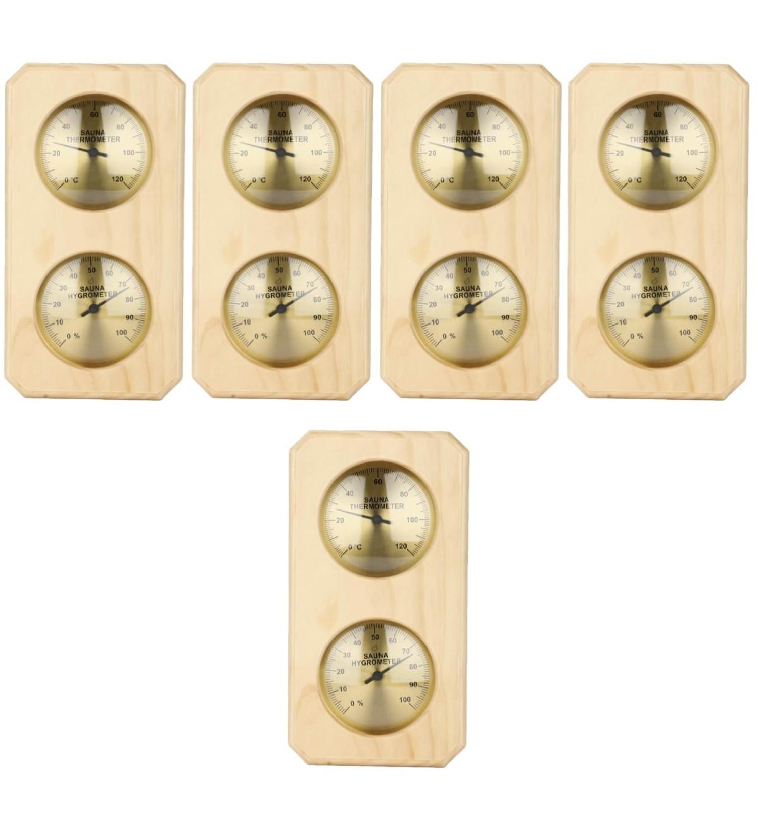 Ganazono 5-Piece Sauna Temperature & Moisture Measuring Device - Essential Outdoor & Home Sauna Accessories - Buy Online on GoSupps.com