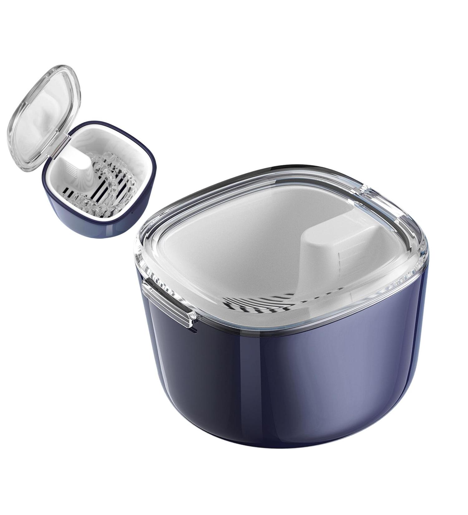 Shop GMedHC Braces with Sieve - Portable Prosthesis Dinner Cover & Invisible Dental Storage Box - Double-Layer Hollow Drain & Cleaning Box in Blue A - International Shipping Available - Buy Online on GoSupps.com