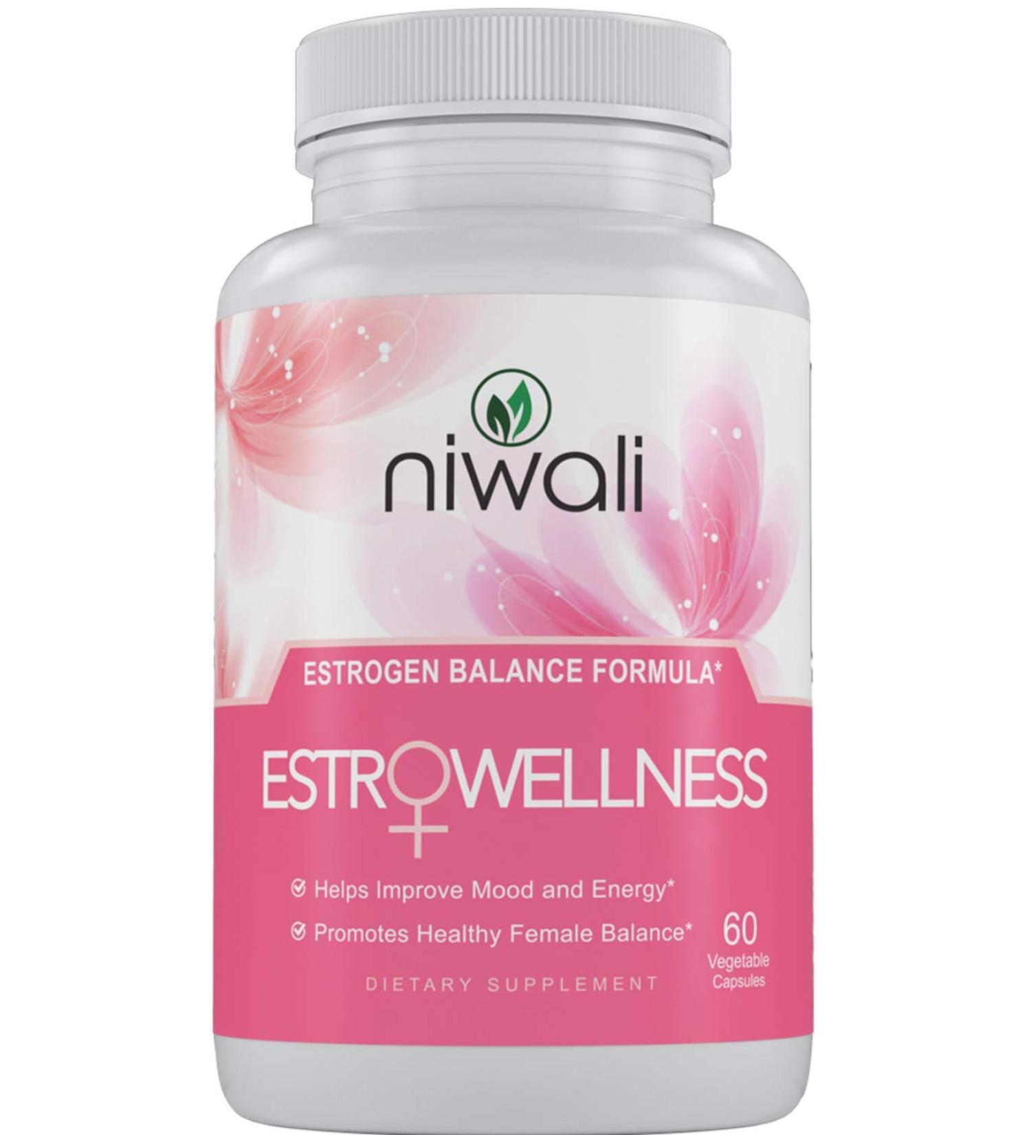 NIWALI Estrogen Capsules for Women - Hormone Balance & Menopause Support | 60 Non-GMO Veggie Capsules - Buy Online on GoSupps.com
