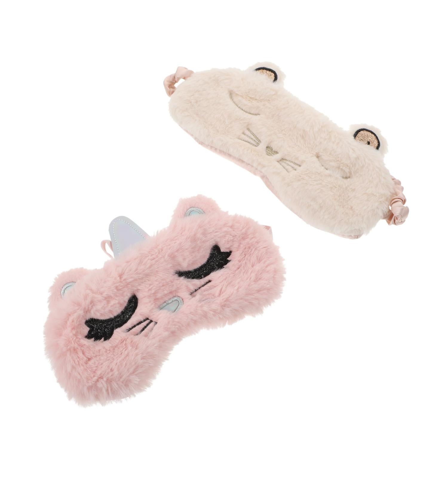 Buy Minkissy 2pcs Cat Eye Mask | Unicorn Sleep Eye Cover | Cozy Eye Shade for Women | Perfect for Xmas & Spa | International Shipping Available - Buy Online on GoSupps.com